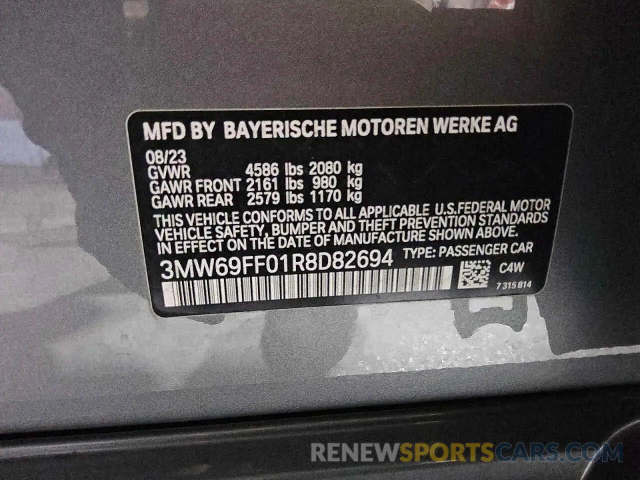 13 fotografías del automóvil dañado 3MW69FF01R8D82694 BMW 3 SERIES 2024
