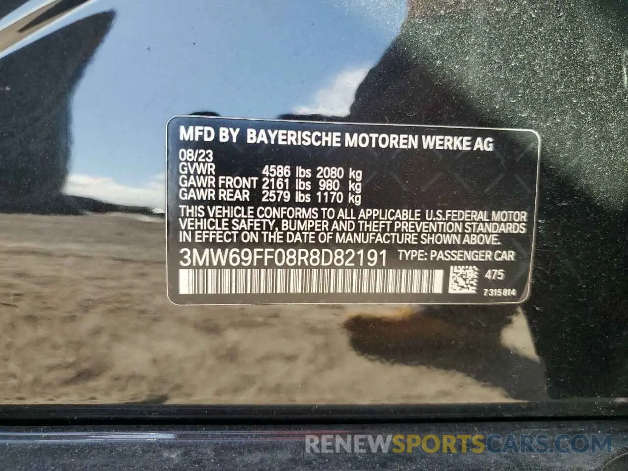 13 fotografías del automóvil dañado 3MW69FF08R8D82191 BMW 3 SERIES 2024