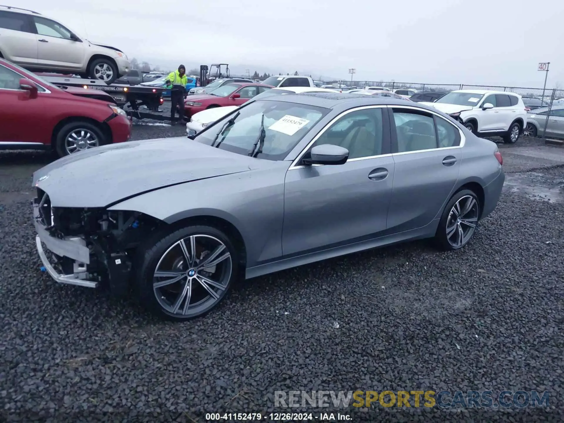 2 fotografías del automóvil dañado 3MW89FF06R8E76045 BMW 3 SERIES 2024