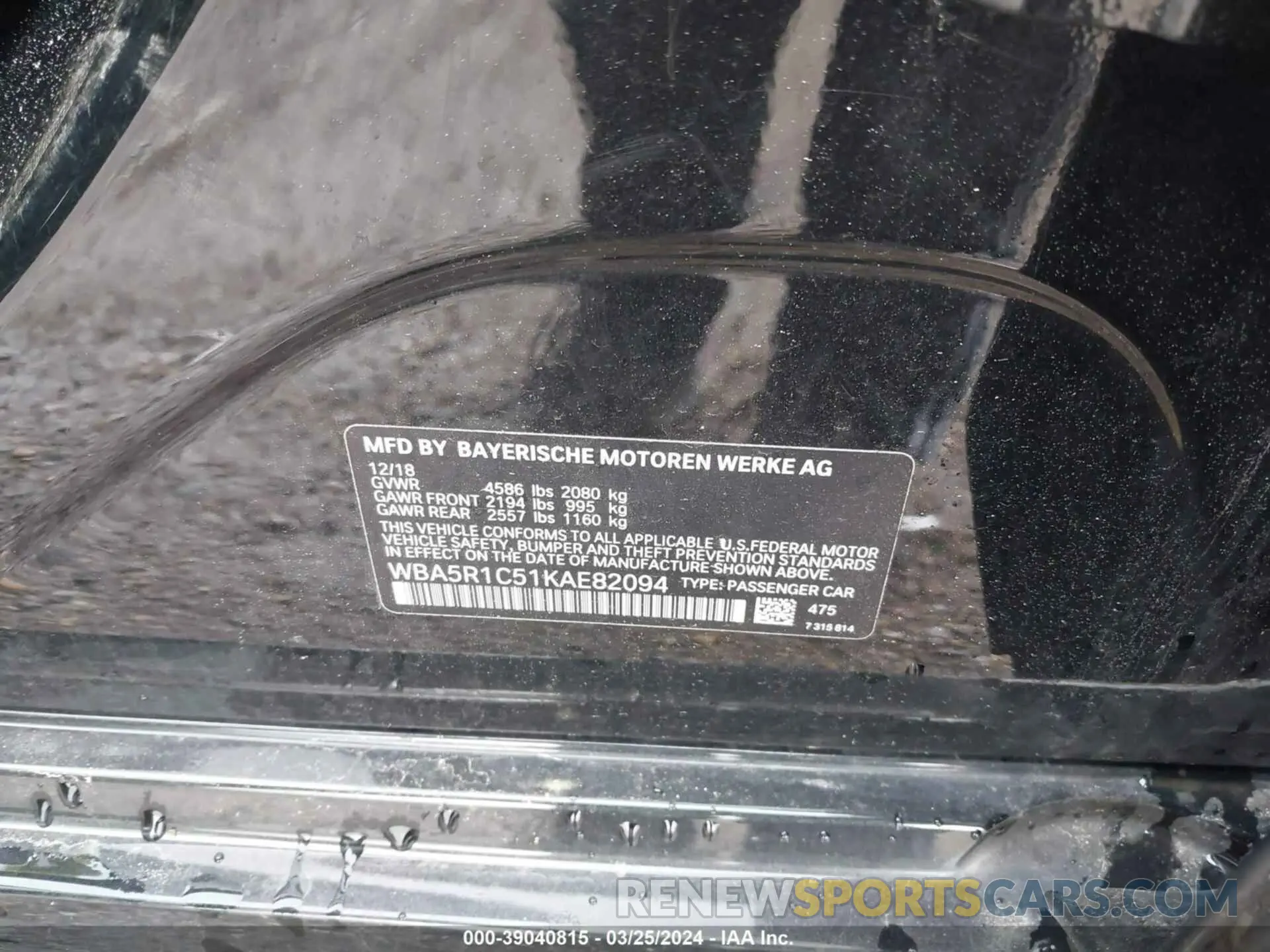 9 fotografías del automóvil dañado WBA5R1C51KAE82094 BMW 330I 2019