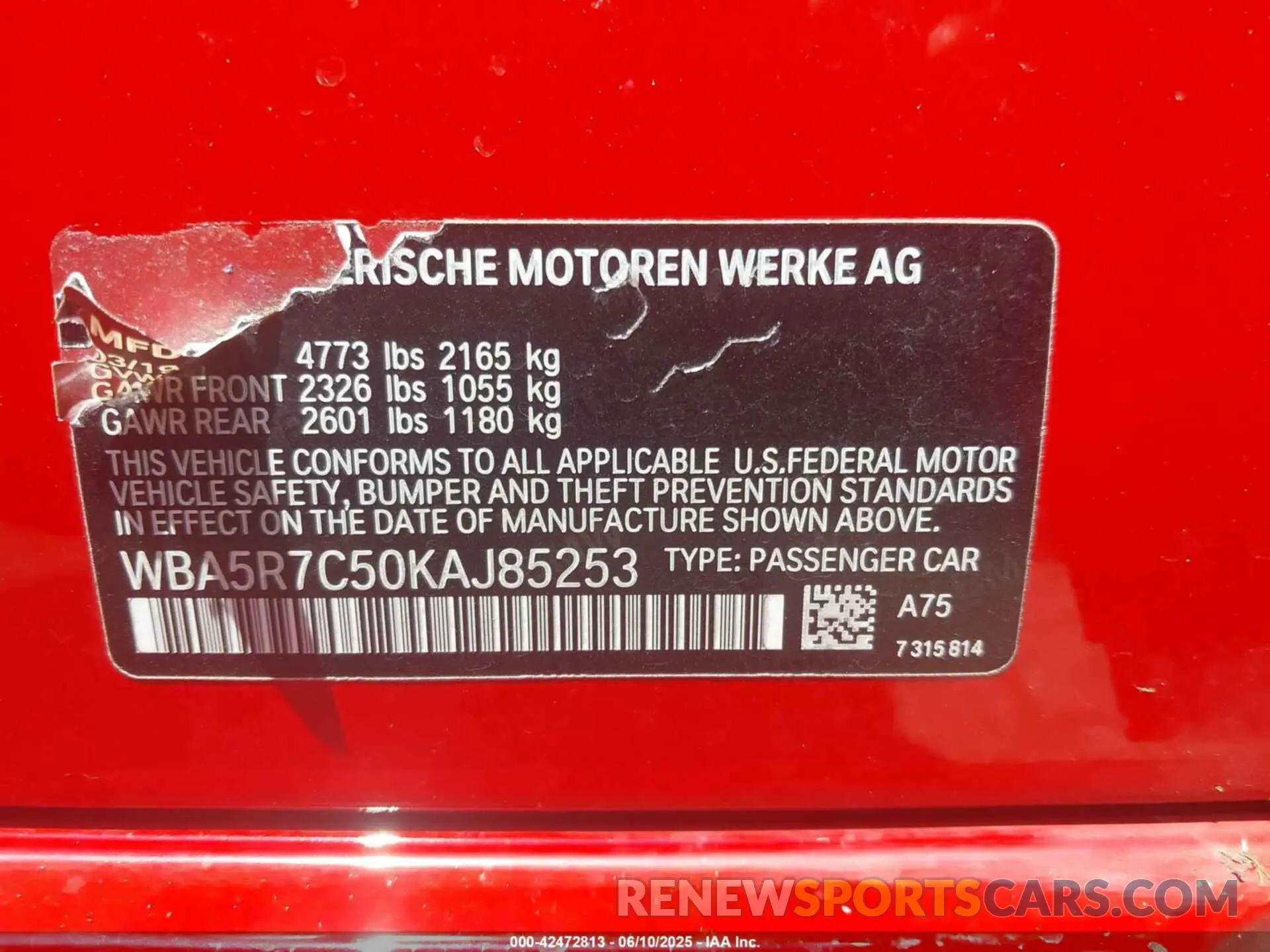 9 fotografías del automóvil dañado WBA5R7C50KAJ85253 BMW 330I 2019