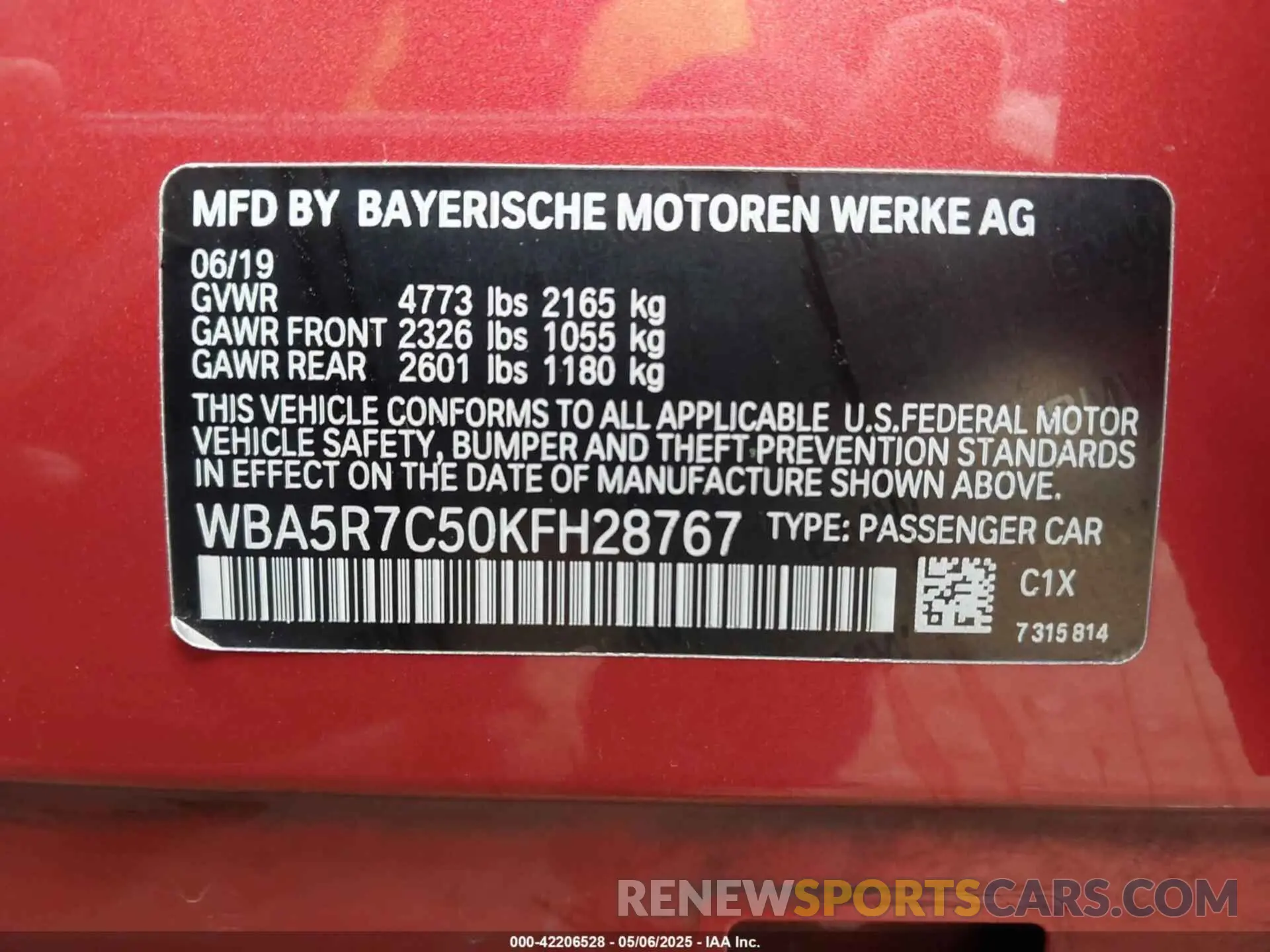 9 fotografías del automóvil dañado WBA5R7C50KFH28767 BMW 330I 2019