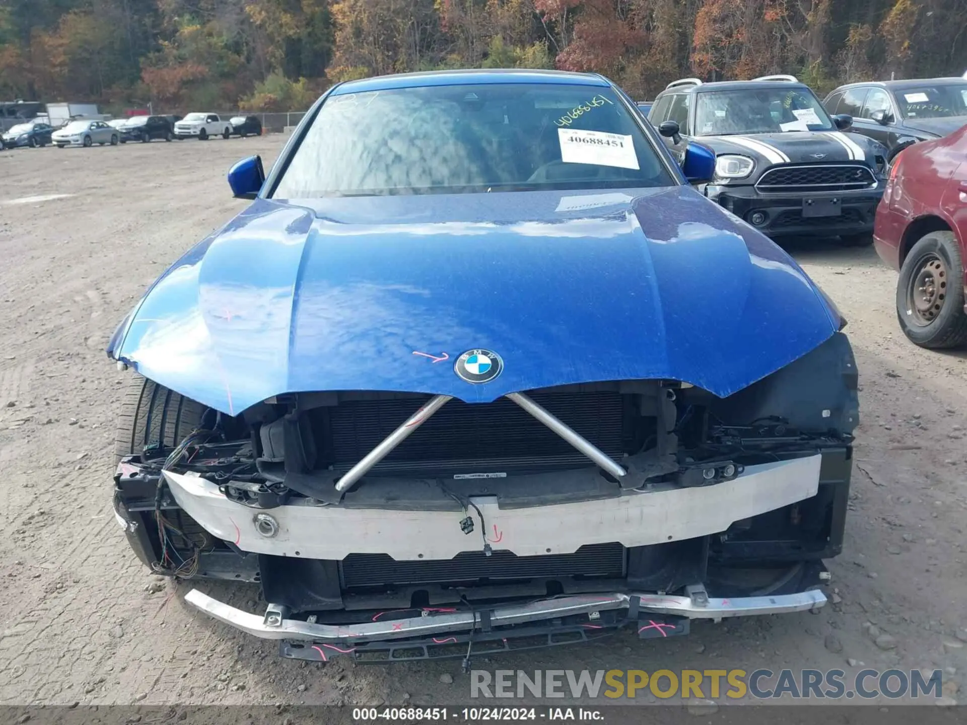 13 fotografías del automóvil dañado WBA5R7C51KAE82874 BMW 330I 2019