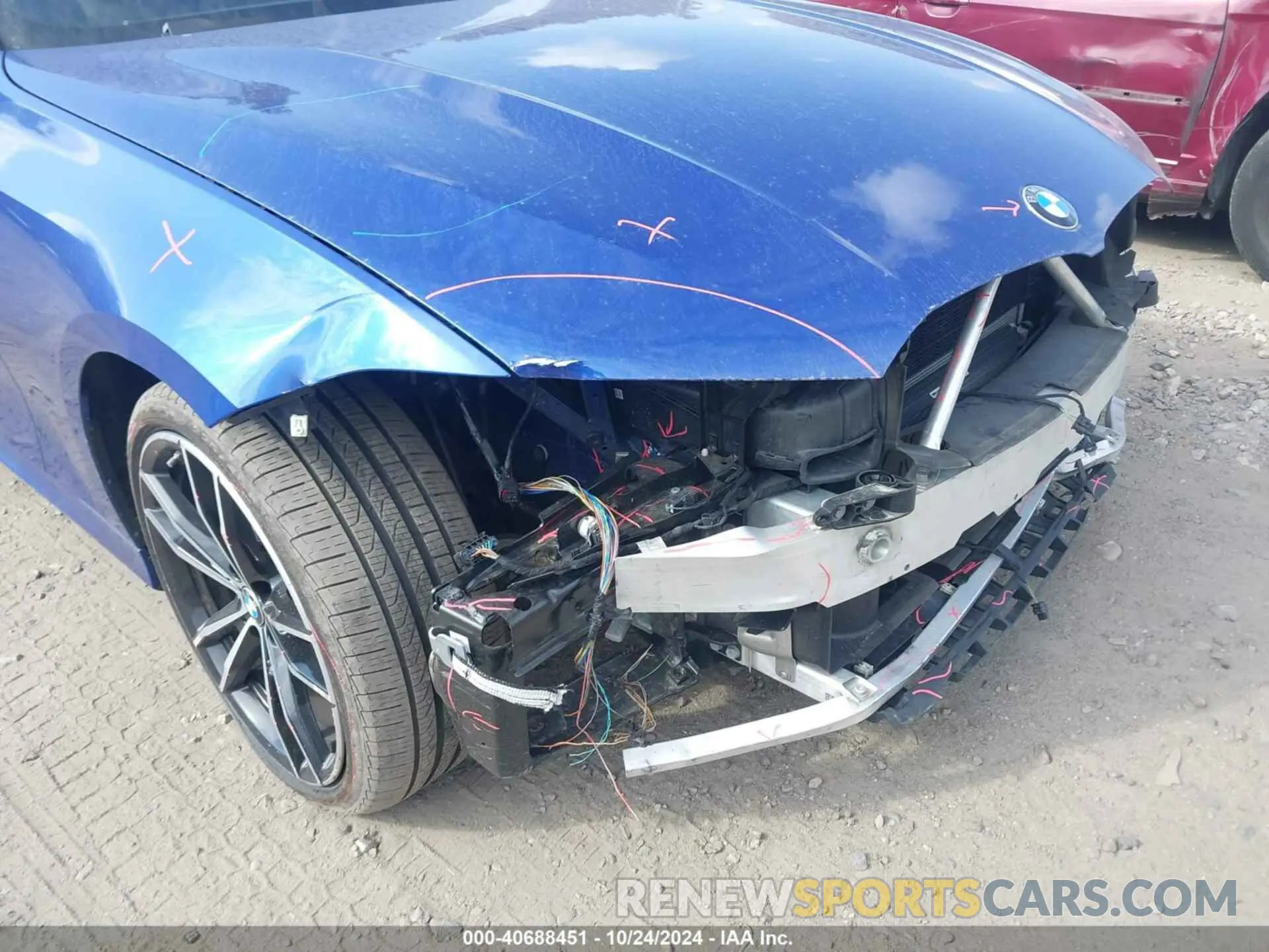 6 fotografías del automóvil dañado WBA5R7C51KAE82874 BMW 330I 2019