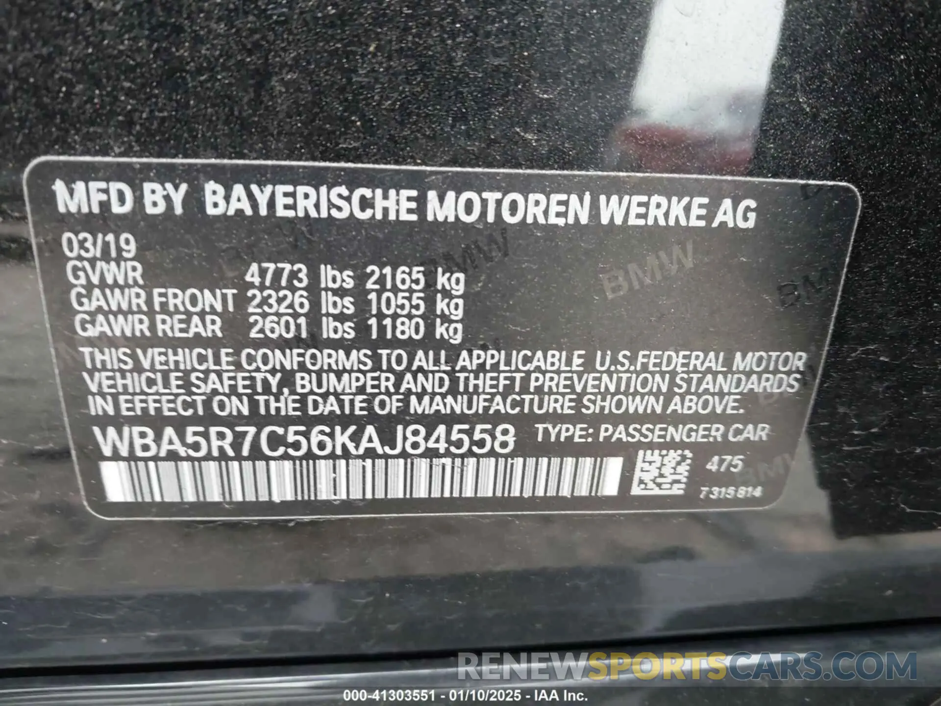 9 fotografías del automóvil dañado WBA5R7C56KAJ84558 BMW 330I 2019