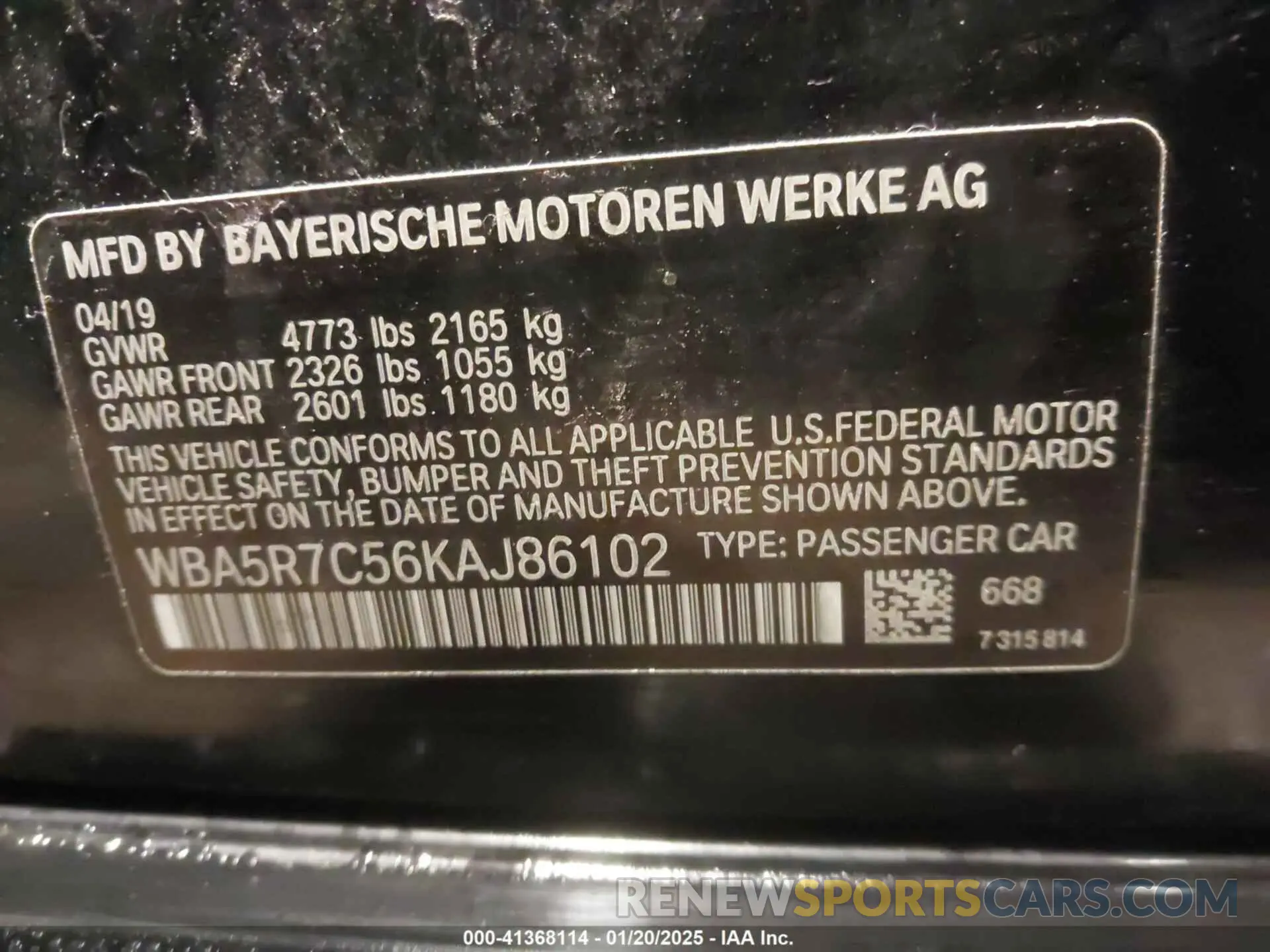 9 fotografías del automóvil dañado WBA5R7C56KAJ86102 BMW 330I 2019