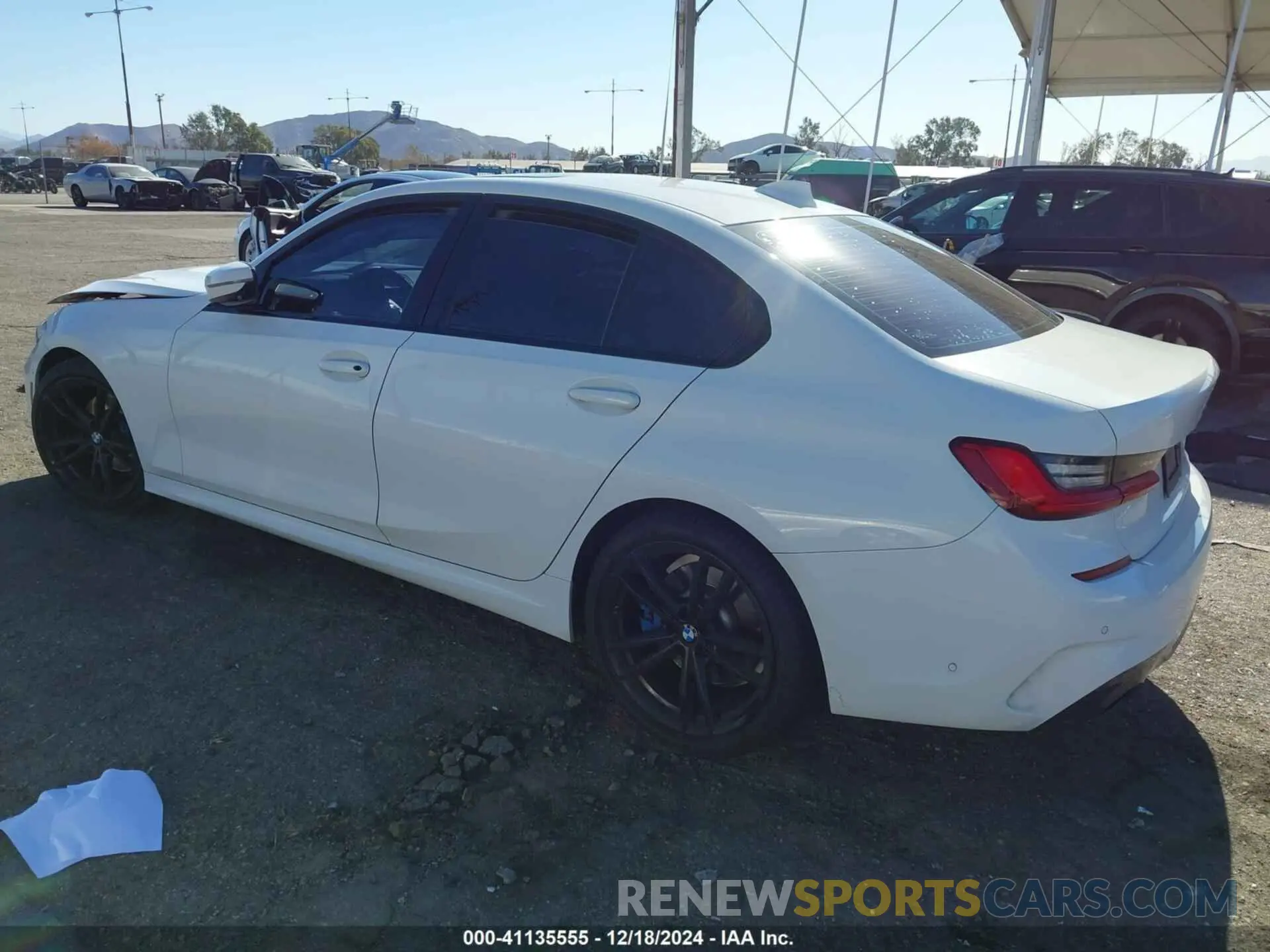 3 fotografías del automóvil dañado 3MW5R1J00L8B19187 BMW 330I 2020