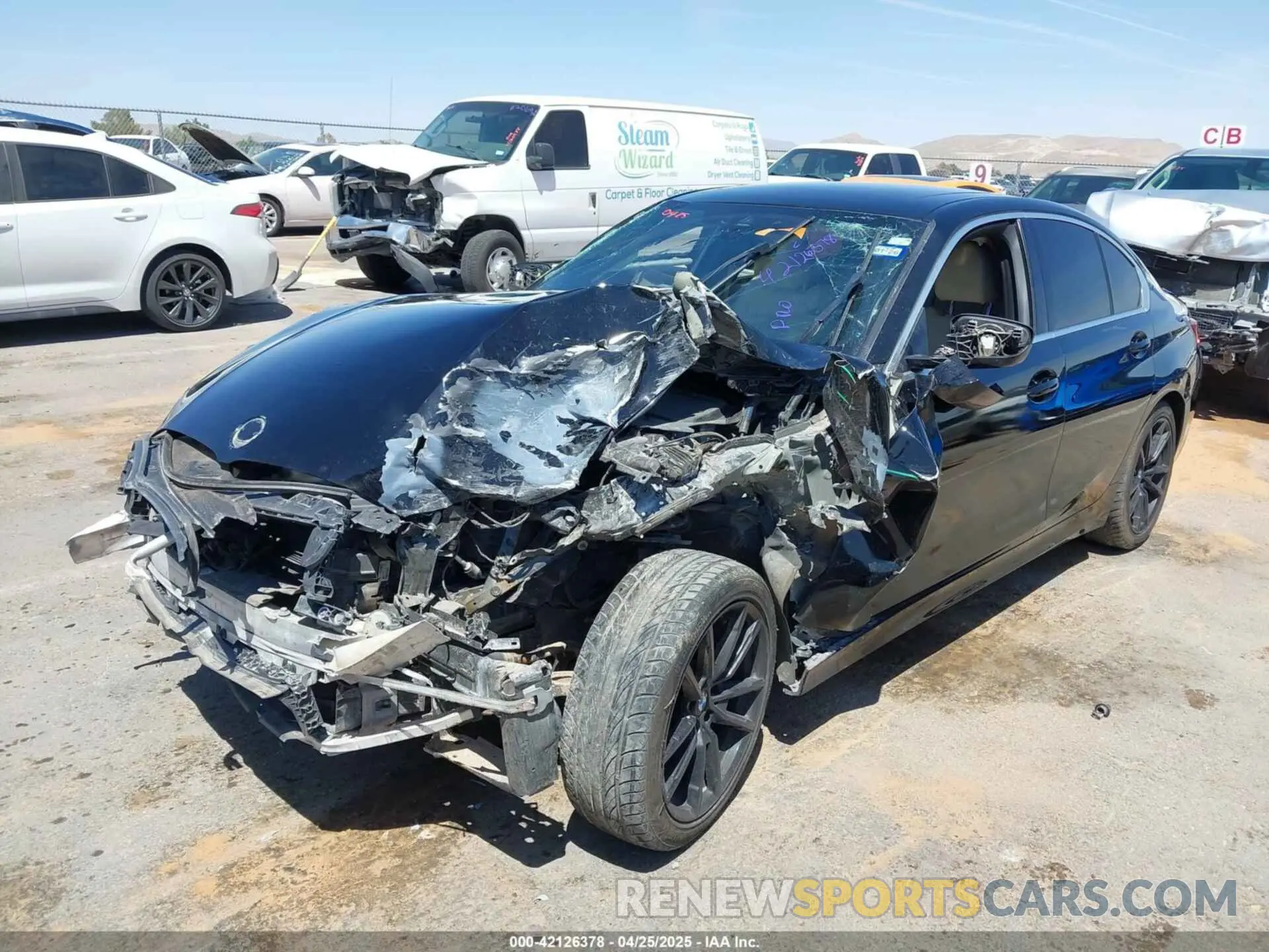 2 fotografías del automóvil dañado 3MW5R1J0XL8B20976 BMW 330I 2020