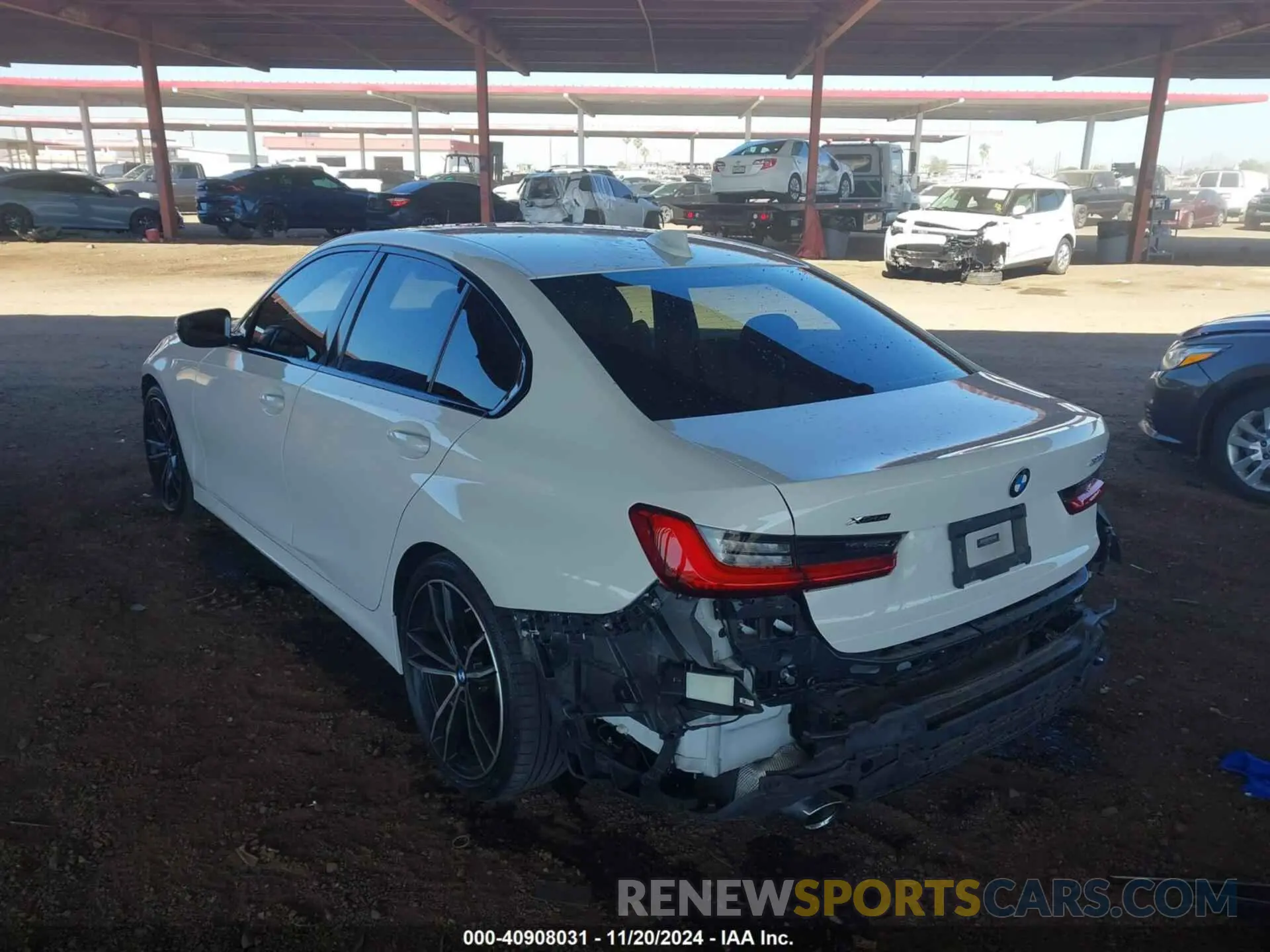 3 fotografías del automóvil dañado 3MW5R7J00L8B17734 BMW 330I 2020