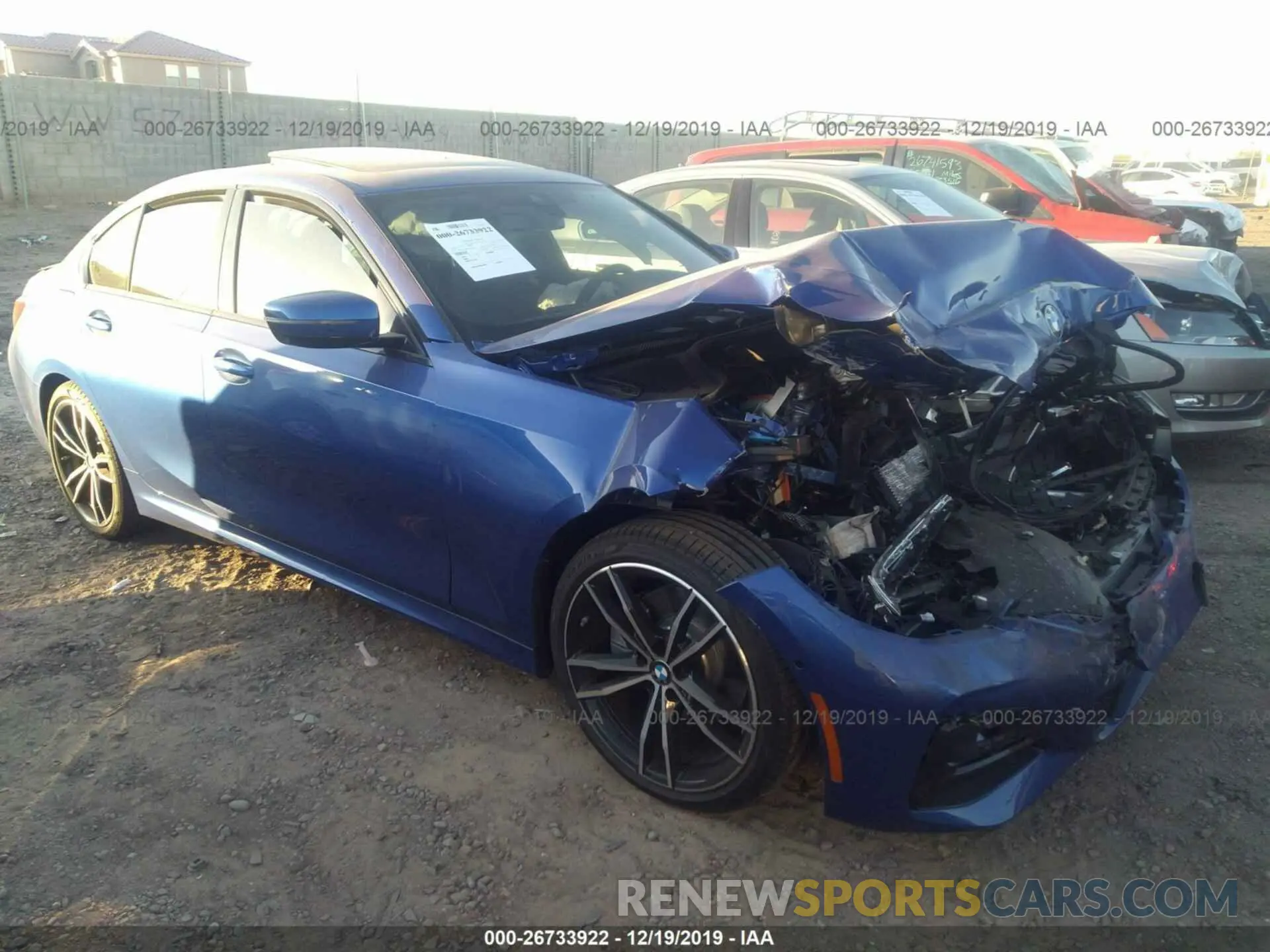 1 fotografías del automóvil dañado WBA5R1C01LFH45984 BMW 330I 2020
