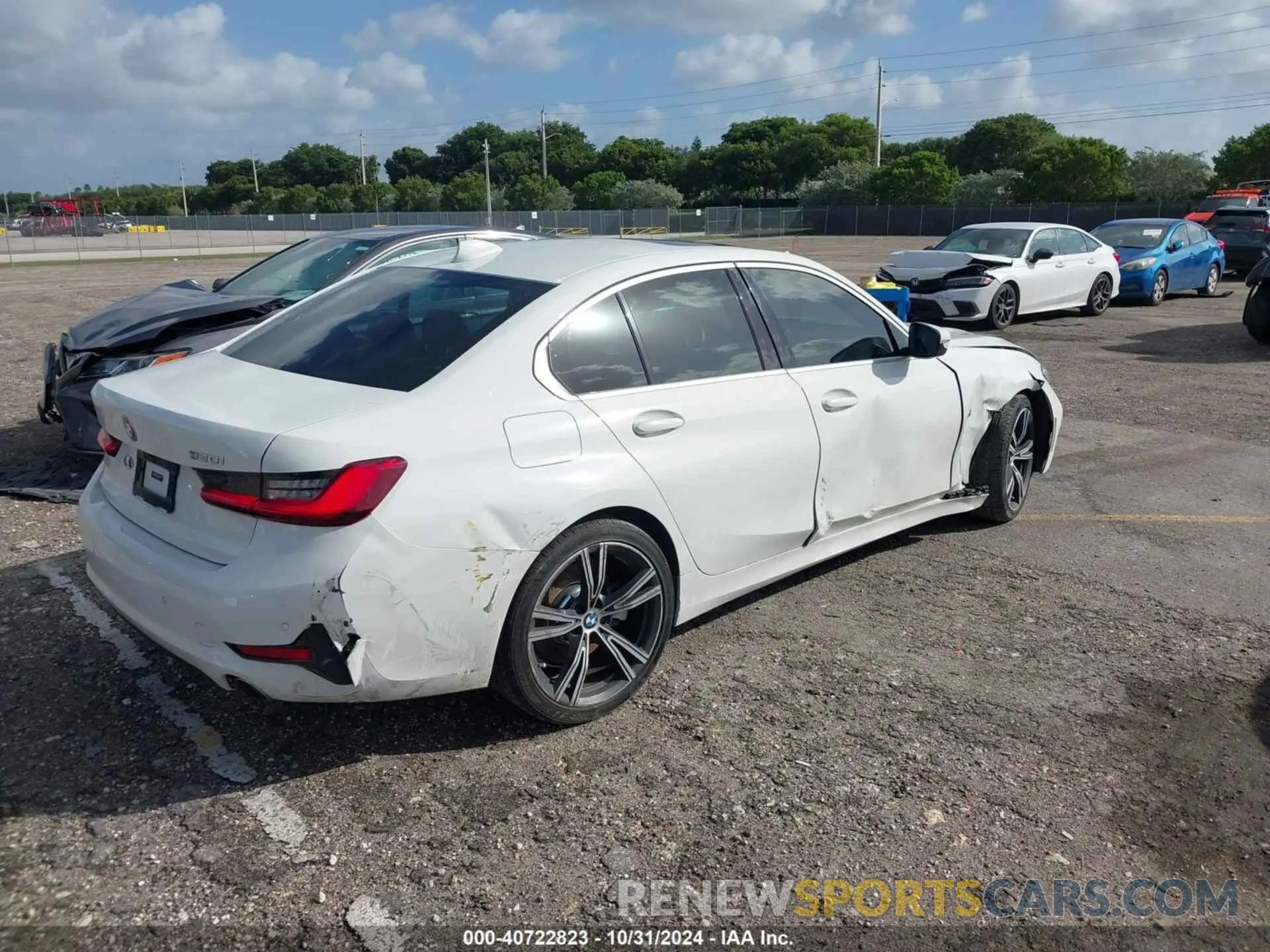 4 fotografías del automóvil dañado 3MW5R1J00M8B52627 BMW 330I 2021