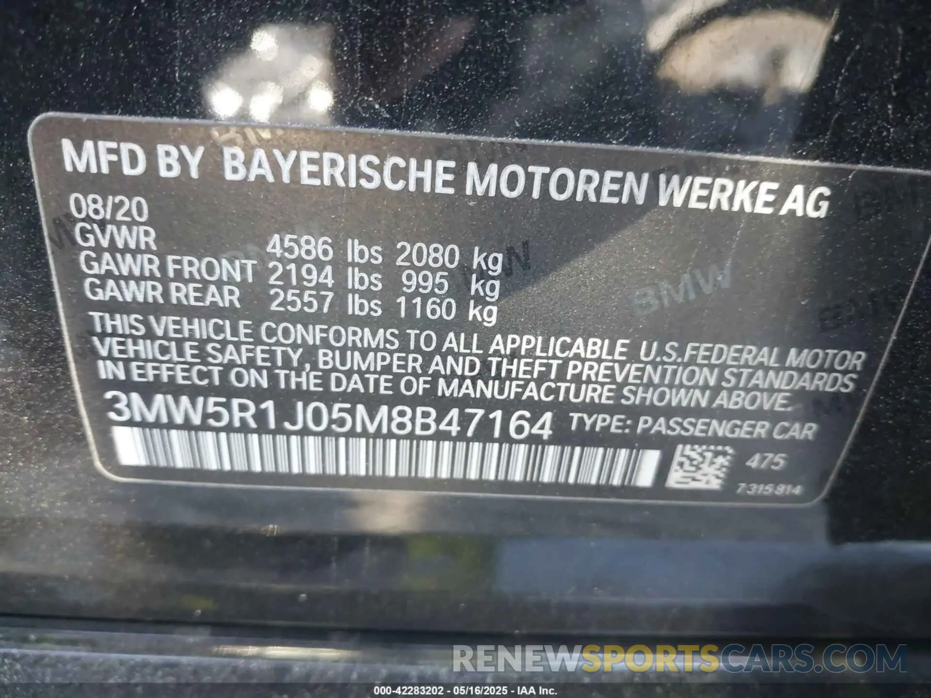 9 fotografías del automóvil dañado 3MW5R1J05M8B47164 BMW 330I 2021