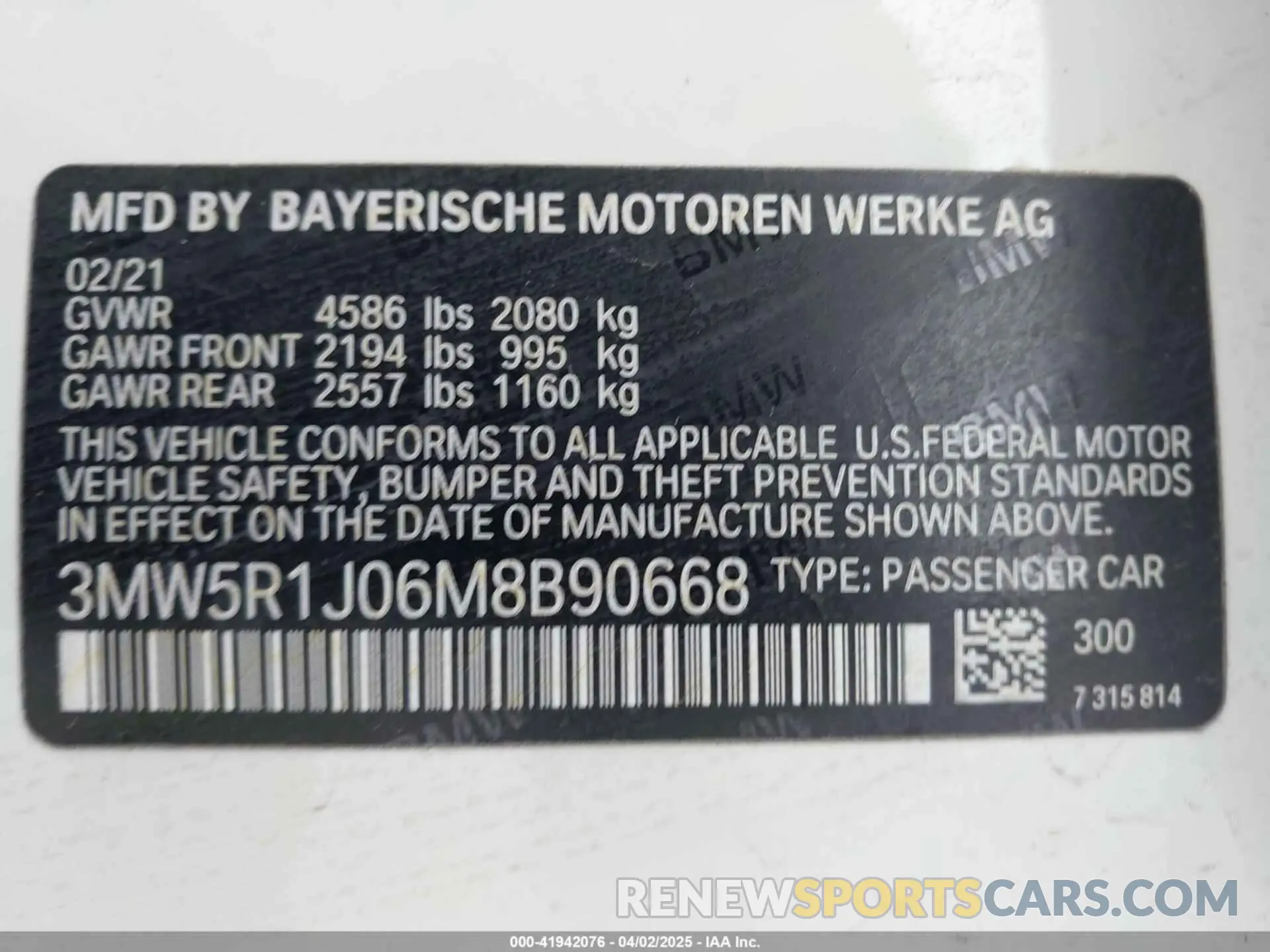 9 fotografías del automóvil dañado 3MW5R1J06M8B90668 BMW 330I 2021