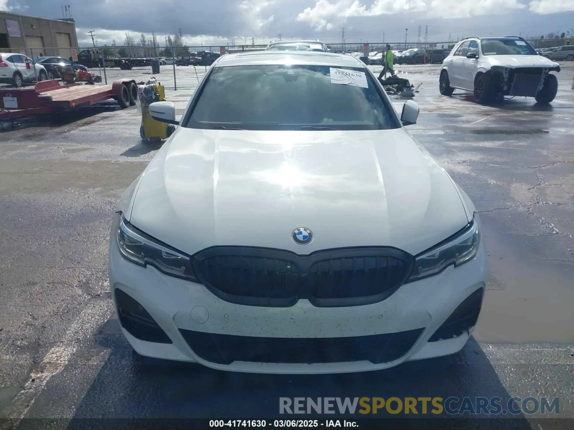 12 fotografías del automóvil dañado 3MW5R1J09M8C03543 BMW 330I 2021