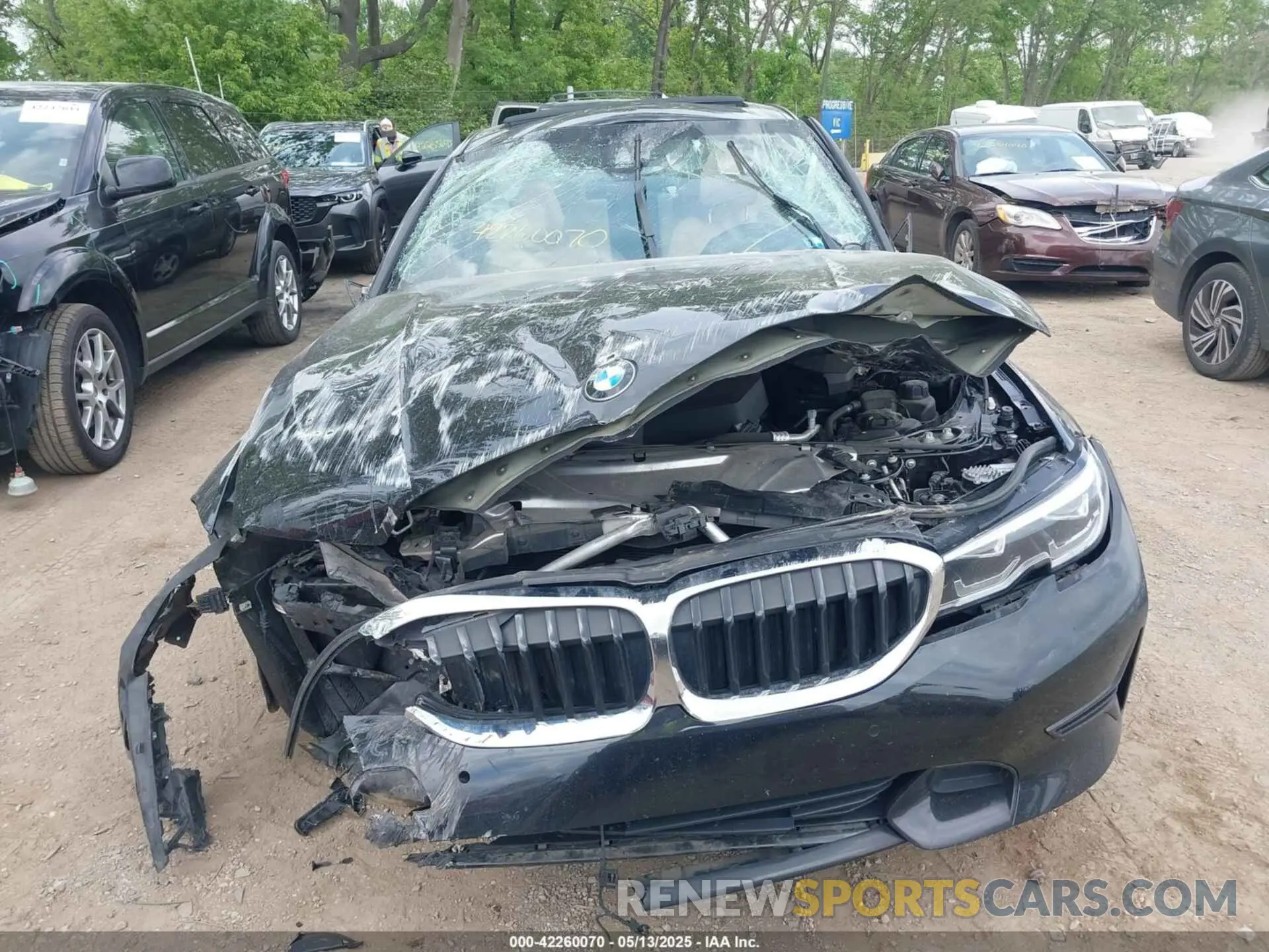 12 fotografías del automóvil dañado 3MW5R7J00M8B79538 BMW 330I 2021