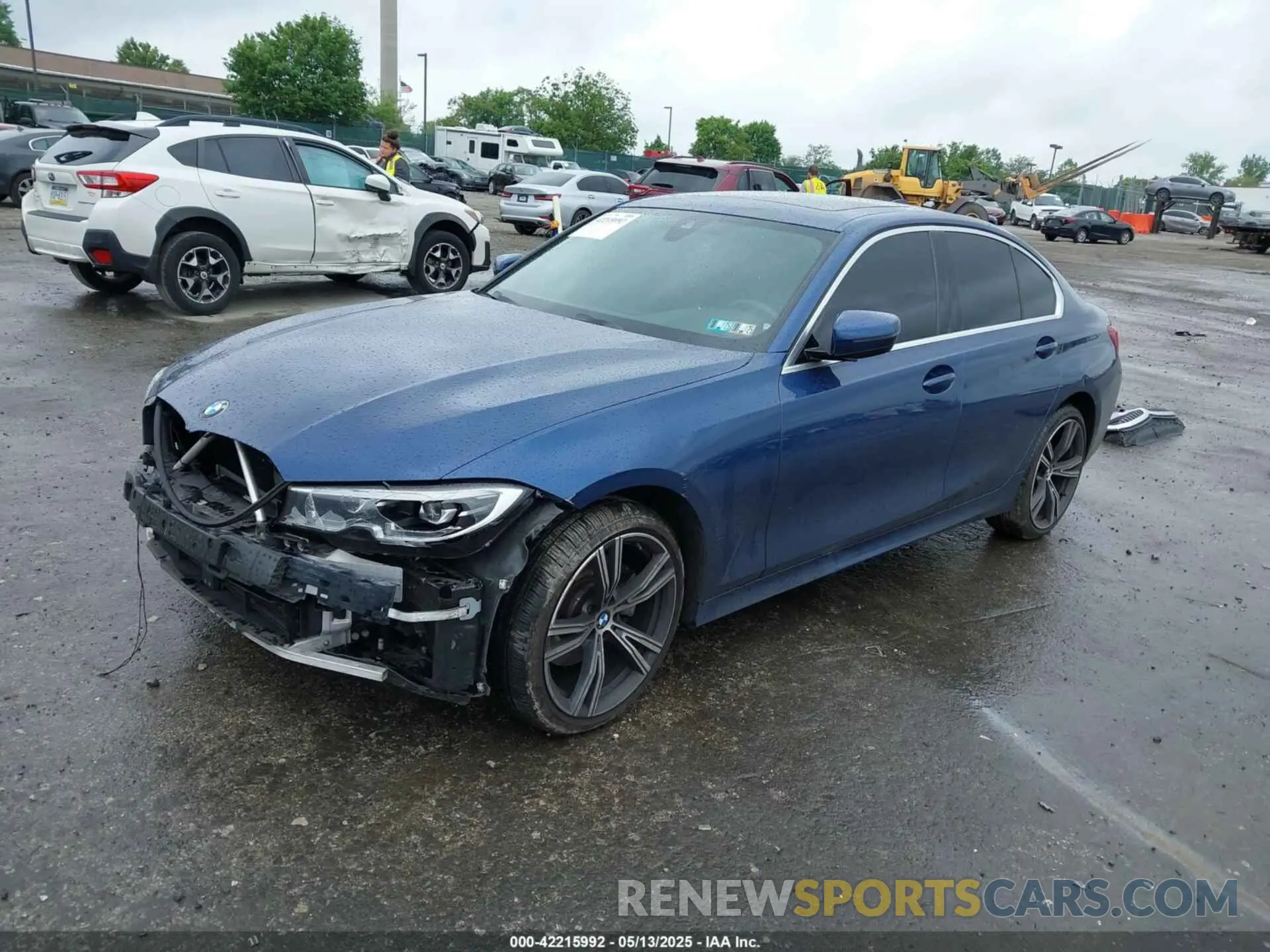 2 fotografías del automóvil dañado 3MW5R7J04M8B97542 BMW 330I 2021