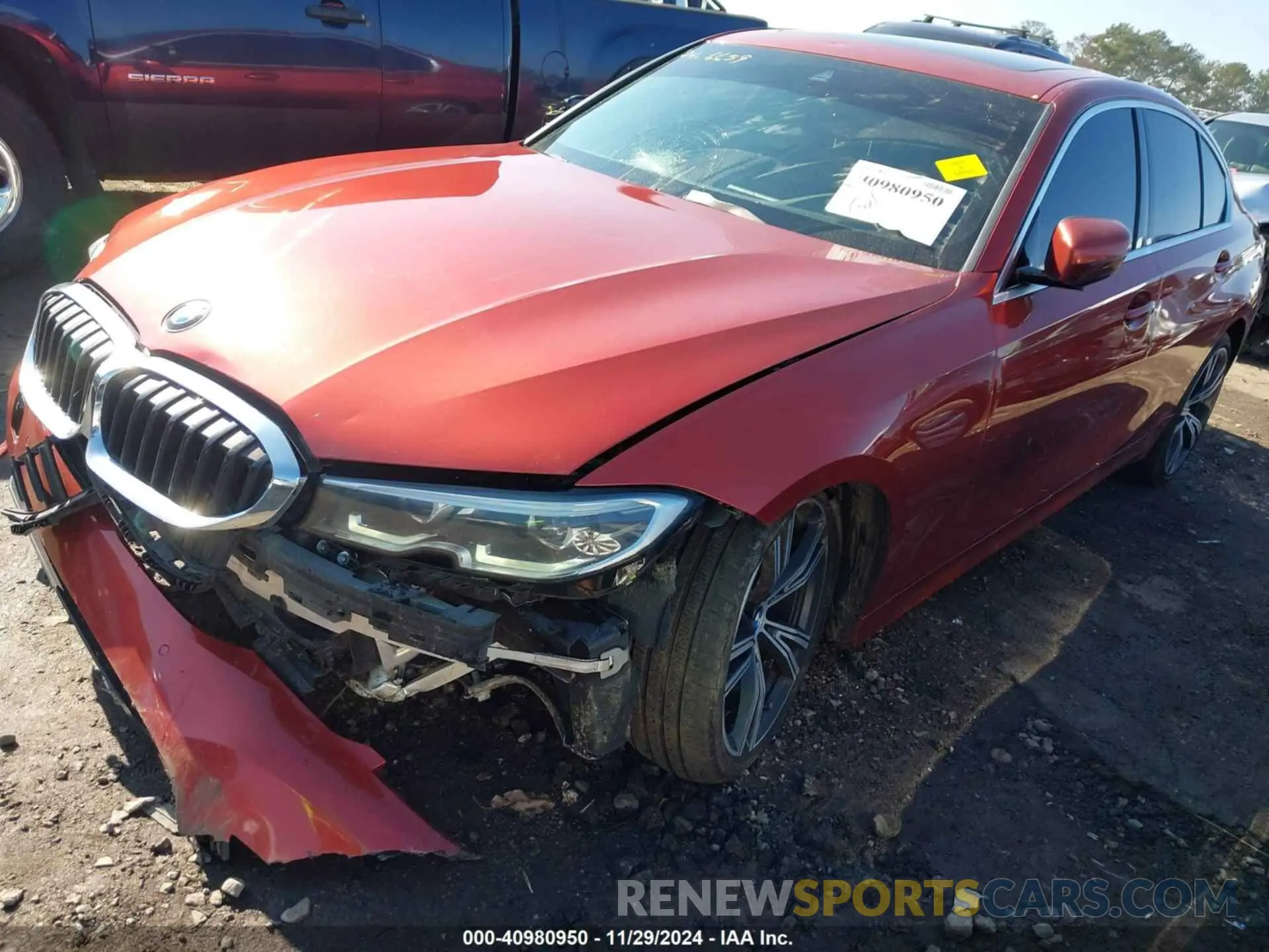 2 fotografías del automóvil dañado 3MW5R7J06M8B48407 BMW 330I 2021