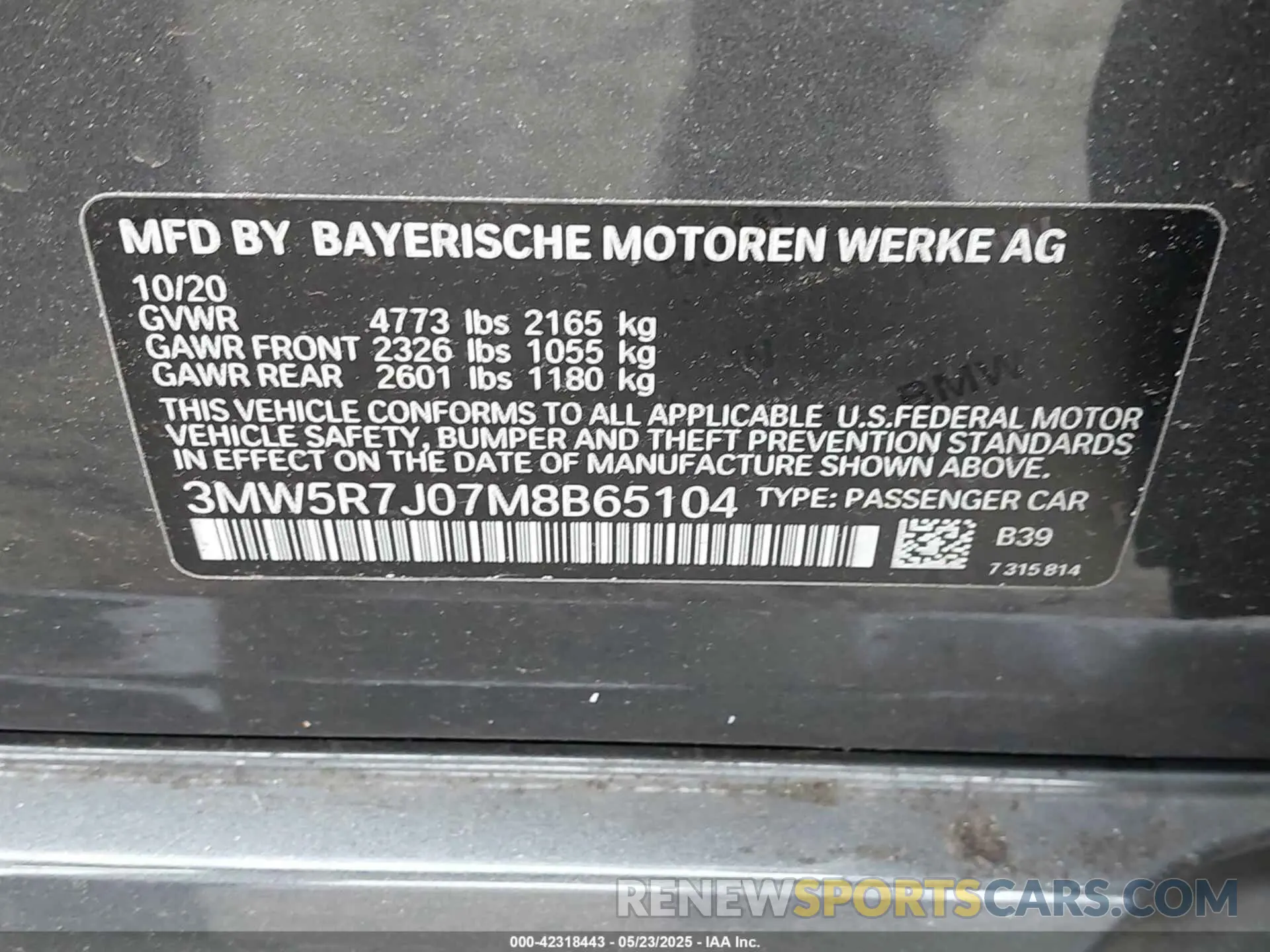 9 fotografías del automóvil dañado 3MW5R7J07M8B65104 BMW 330I 2021