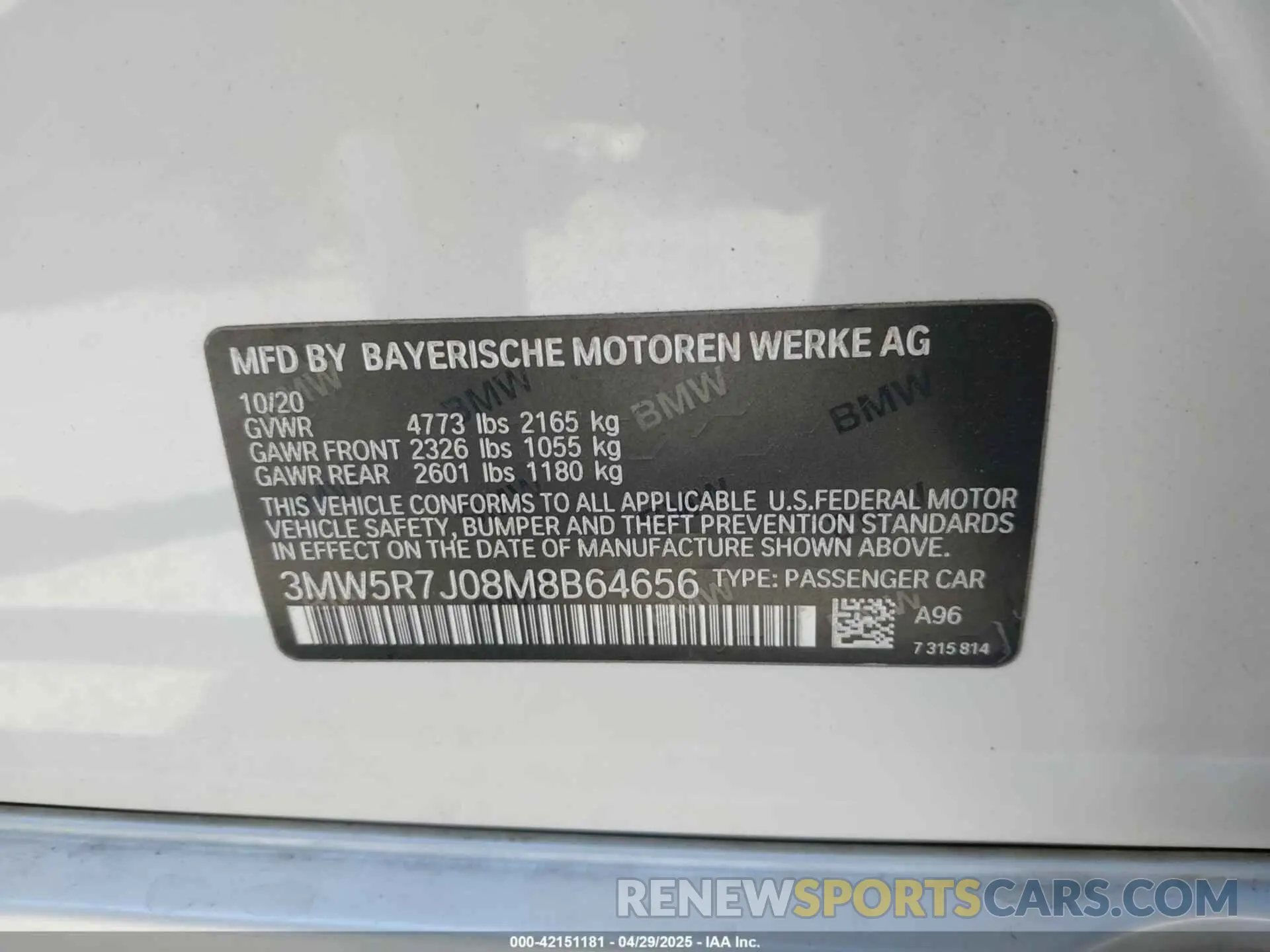 9 fotografías del automóvil dañado 3MW5R7J08M8B64656 BMW 330I 2021