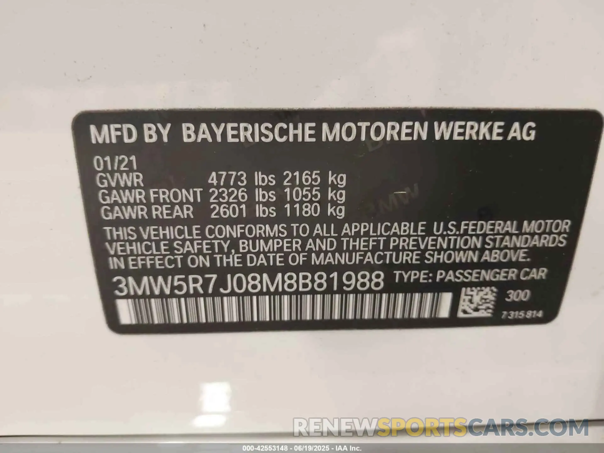 9 fotografías del automóvil dañado 3MW5R7J08M8B81988 BMW 330I 2021