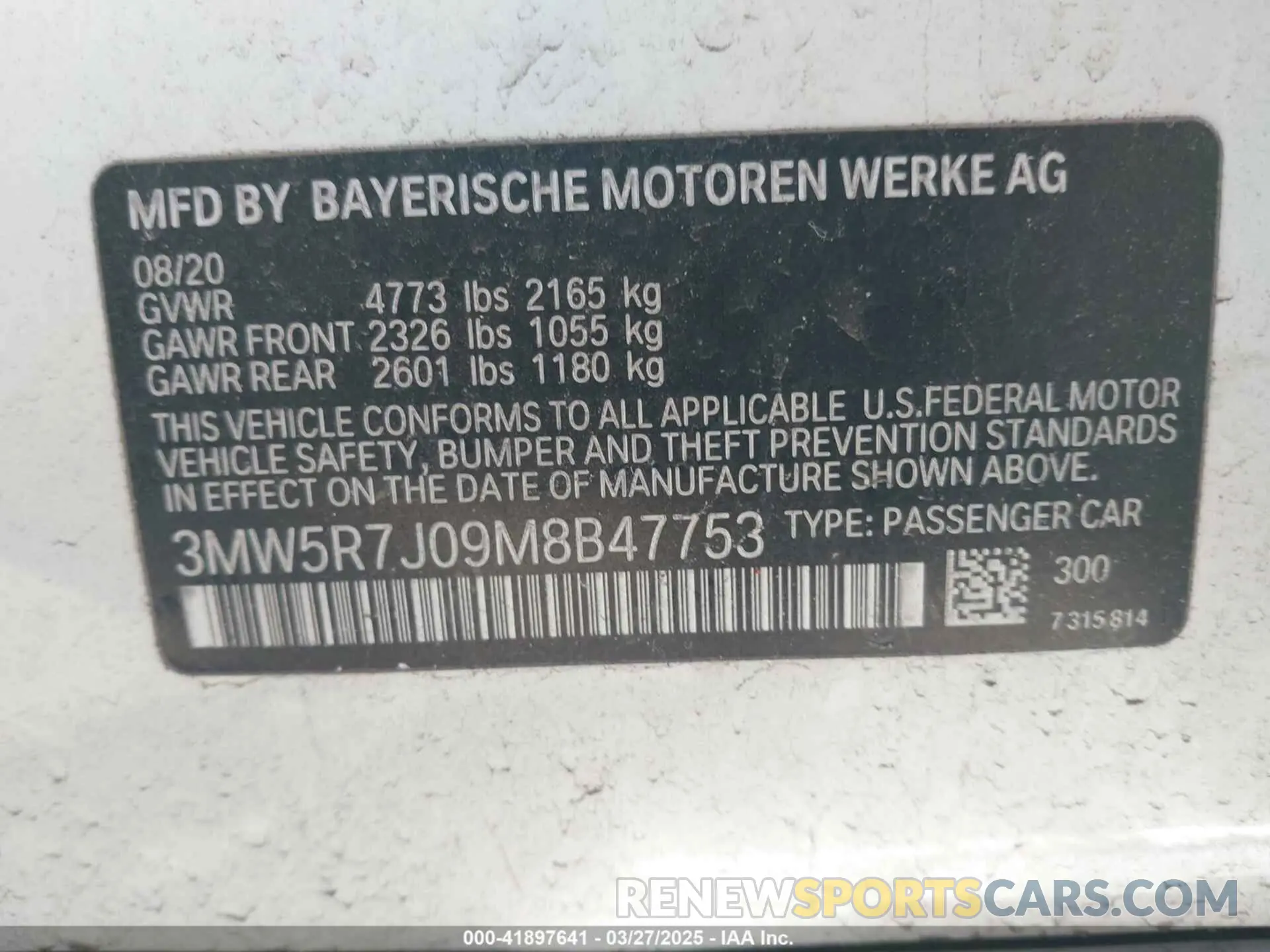 9 fotografías del automóvil dañado 3MW5R7J09M8B47753 BMW 330I 2021