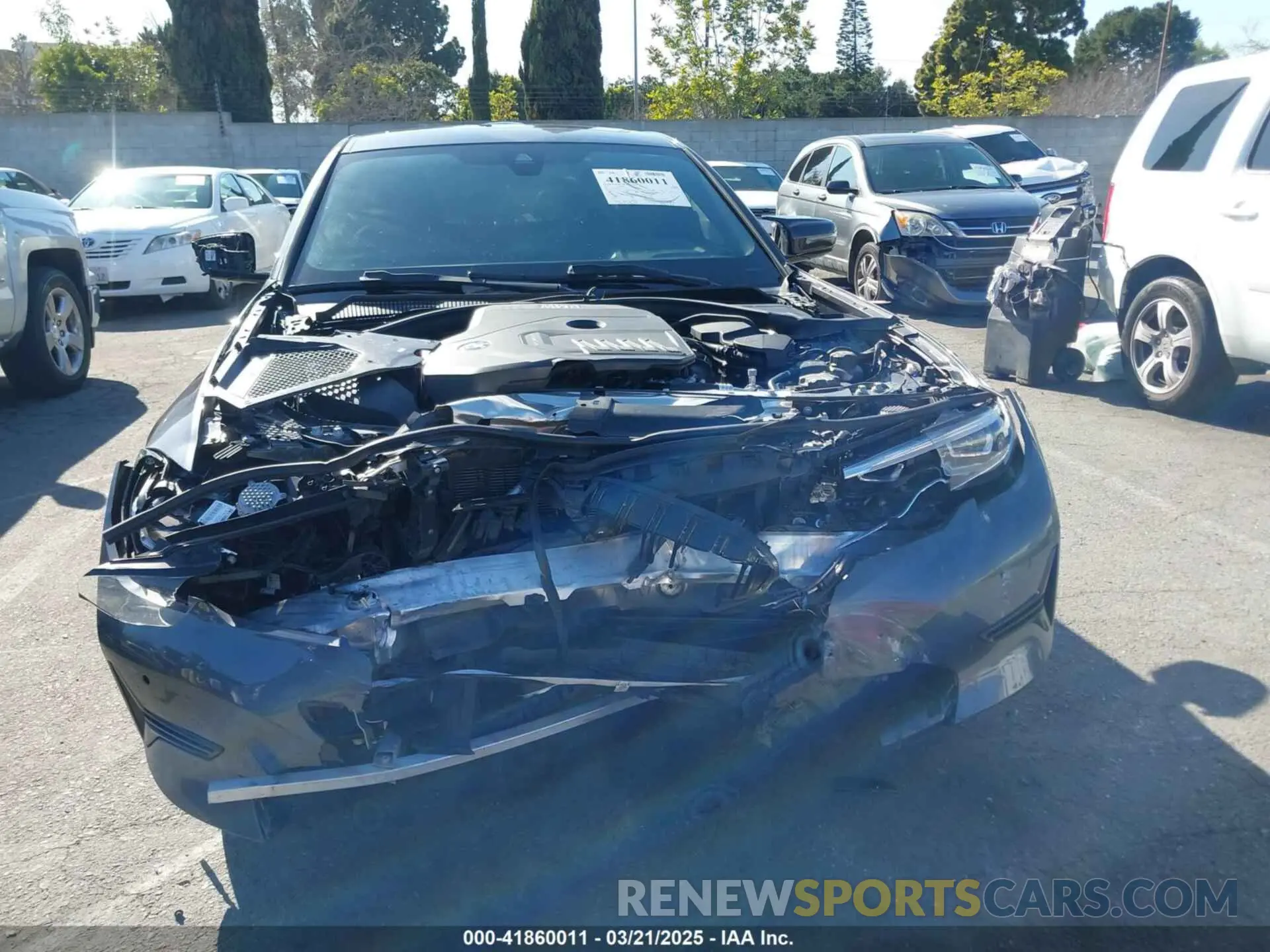 12 fotografías del automóvil dañado WBA5R7C06MFL21234 BMW 330I 2021