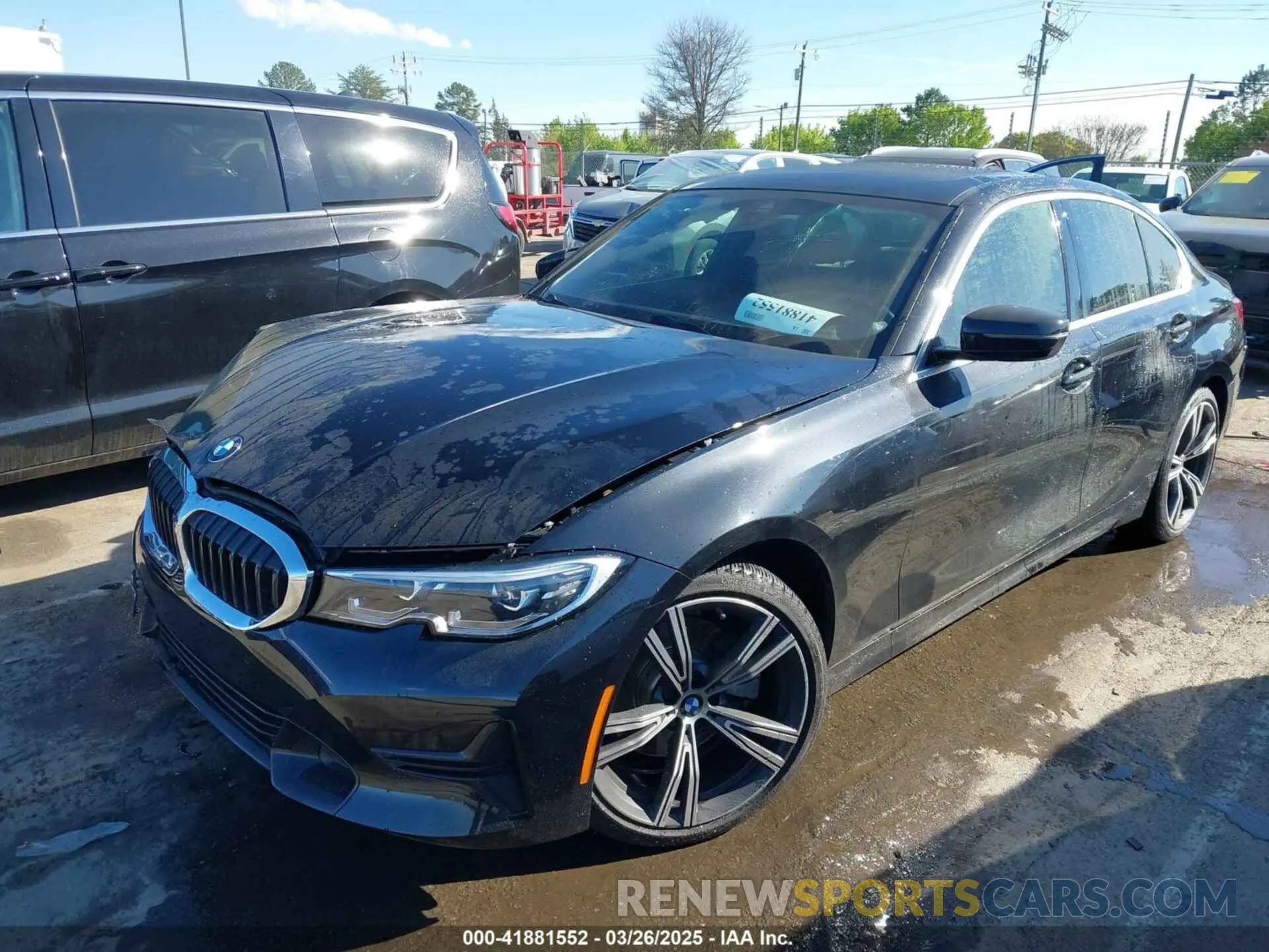 2 fotografías del automóvil dañado 3MW5R1J0XN8C30297 BMW 330I 2022