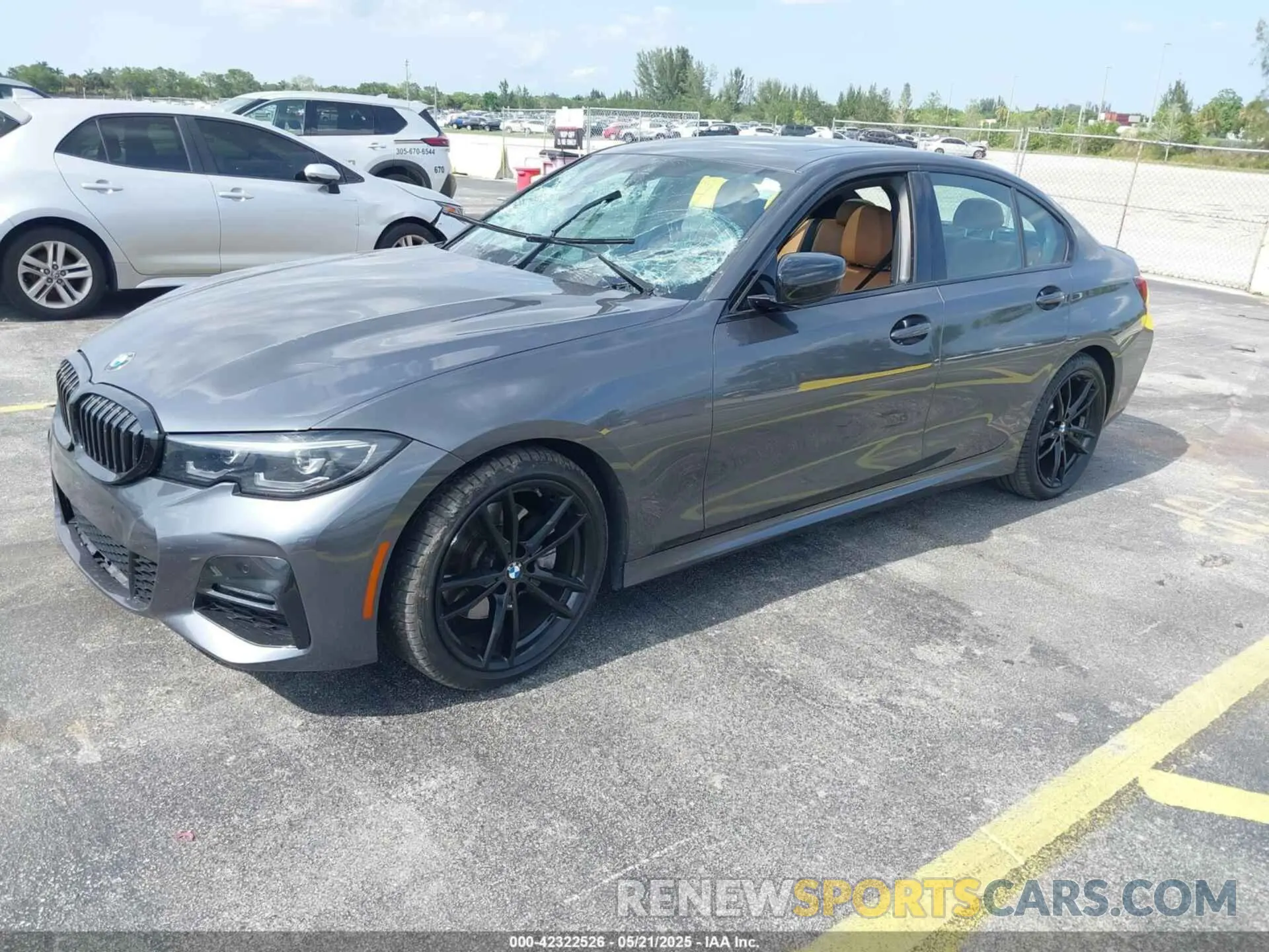 2 fotografías del automóvil dañado 3MW5R1J0XN8C41168 BMW 330I 2022