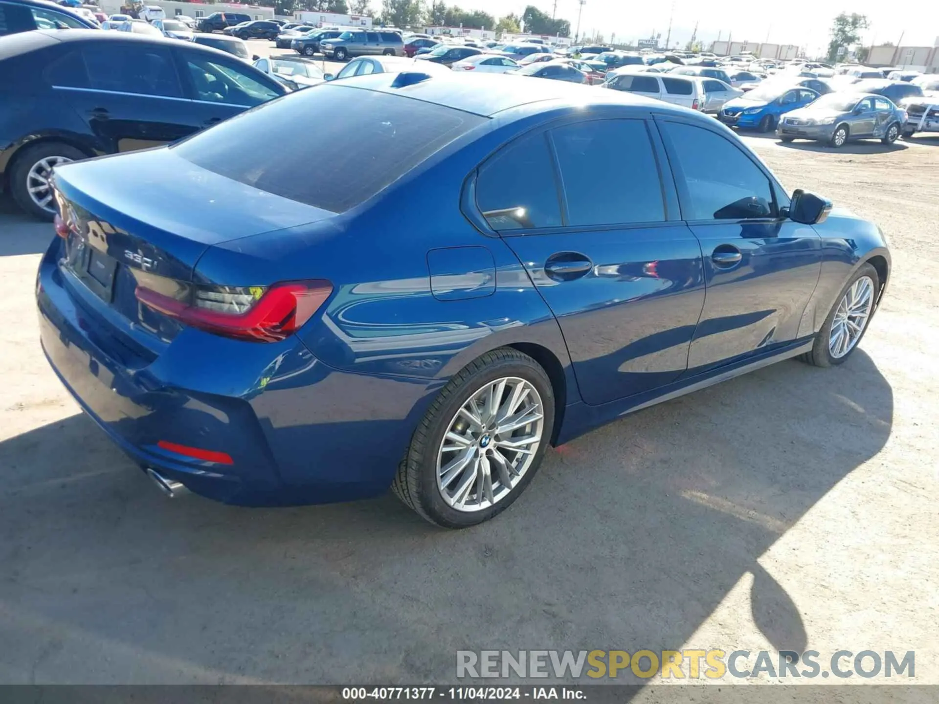 4 fotografías del automóvil dañado 3MW69FF01P8D02517 BMW 330I 2023