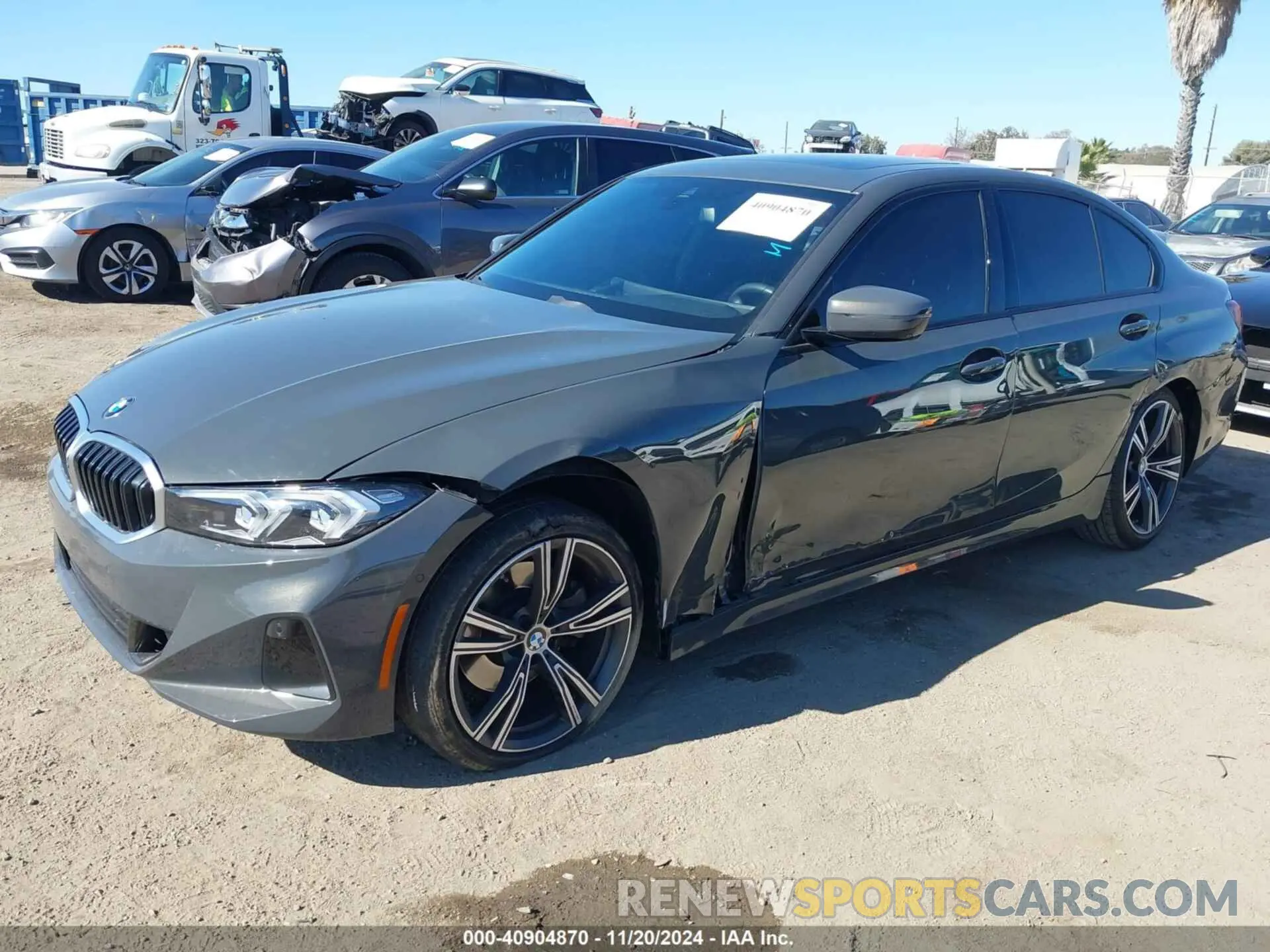 2 fotografías del automóvil dañado 3MW69FF08P8D47180 BMW 330I 2023