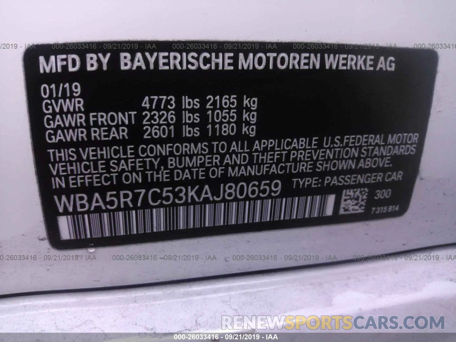 9 fotografías del automóvil dañado WBA5R7C53KAJ80659 BMW 330XI 2019