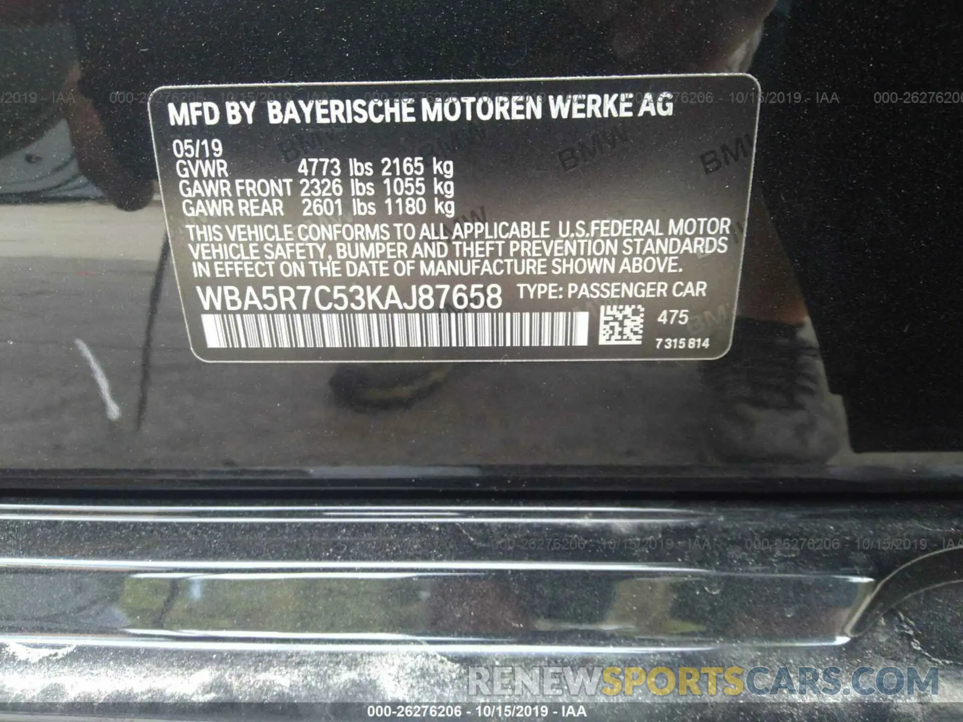 9 fotografías del automóvil dañado WBA5R7C53KAJ87658 BMW 330XI 2019