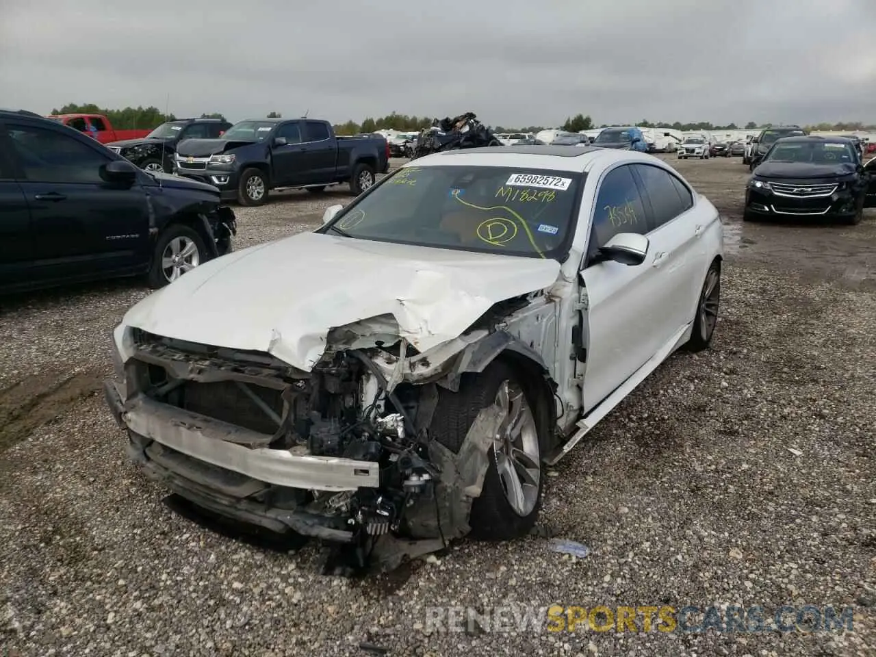 2 fotografías del automóvil dañado WBA4J1C52KBM18298 BMW 4 SERIES 2019