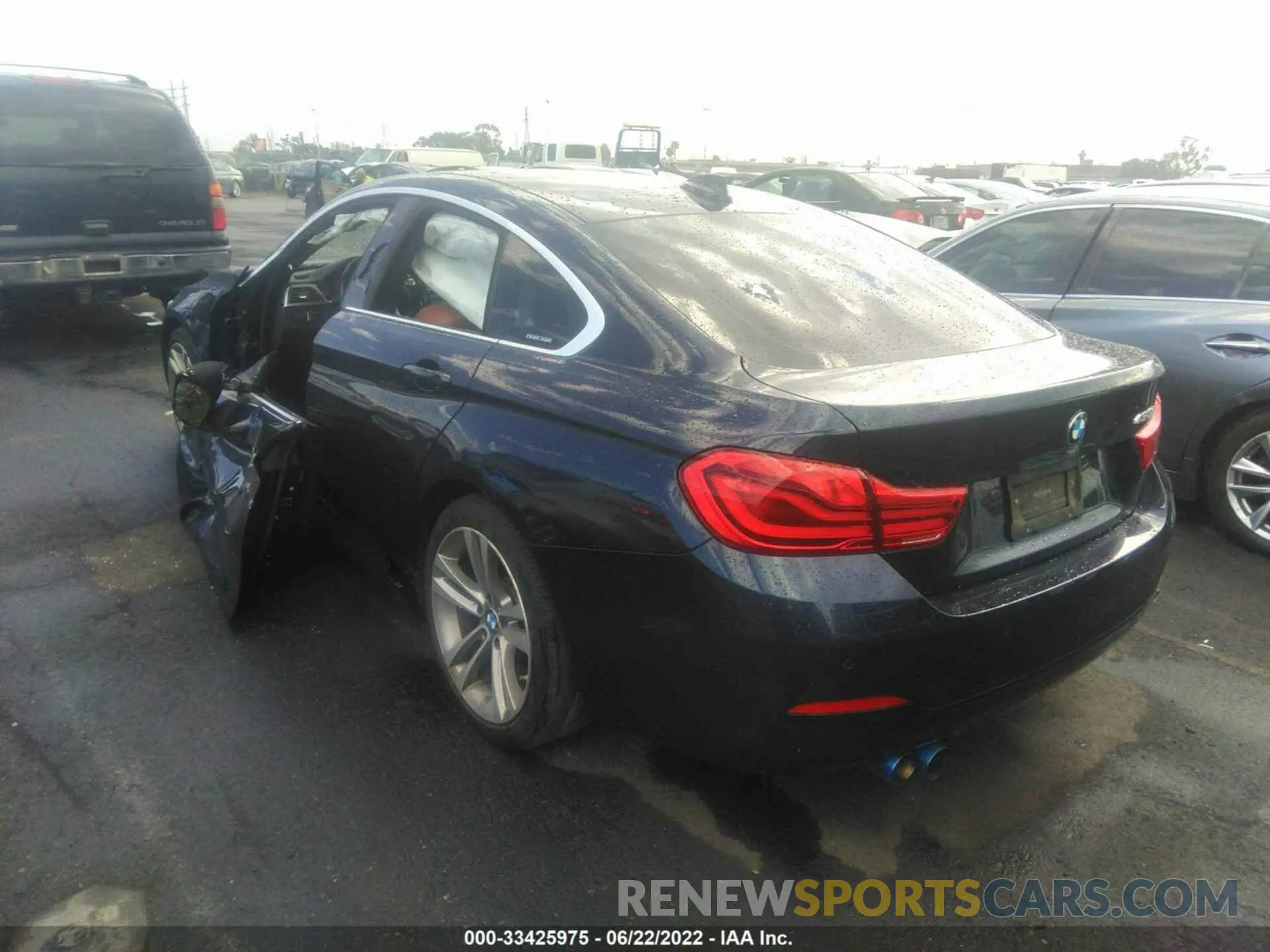 3 fotografías del automóvil dañado WBA4J1C53KBM18231 BMW 4 SERIES 2019