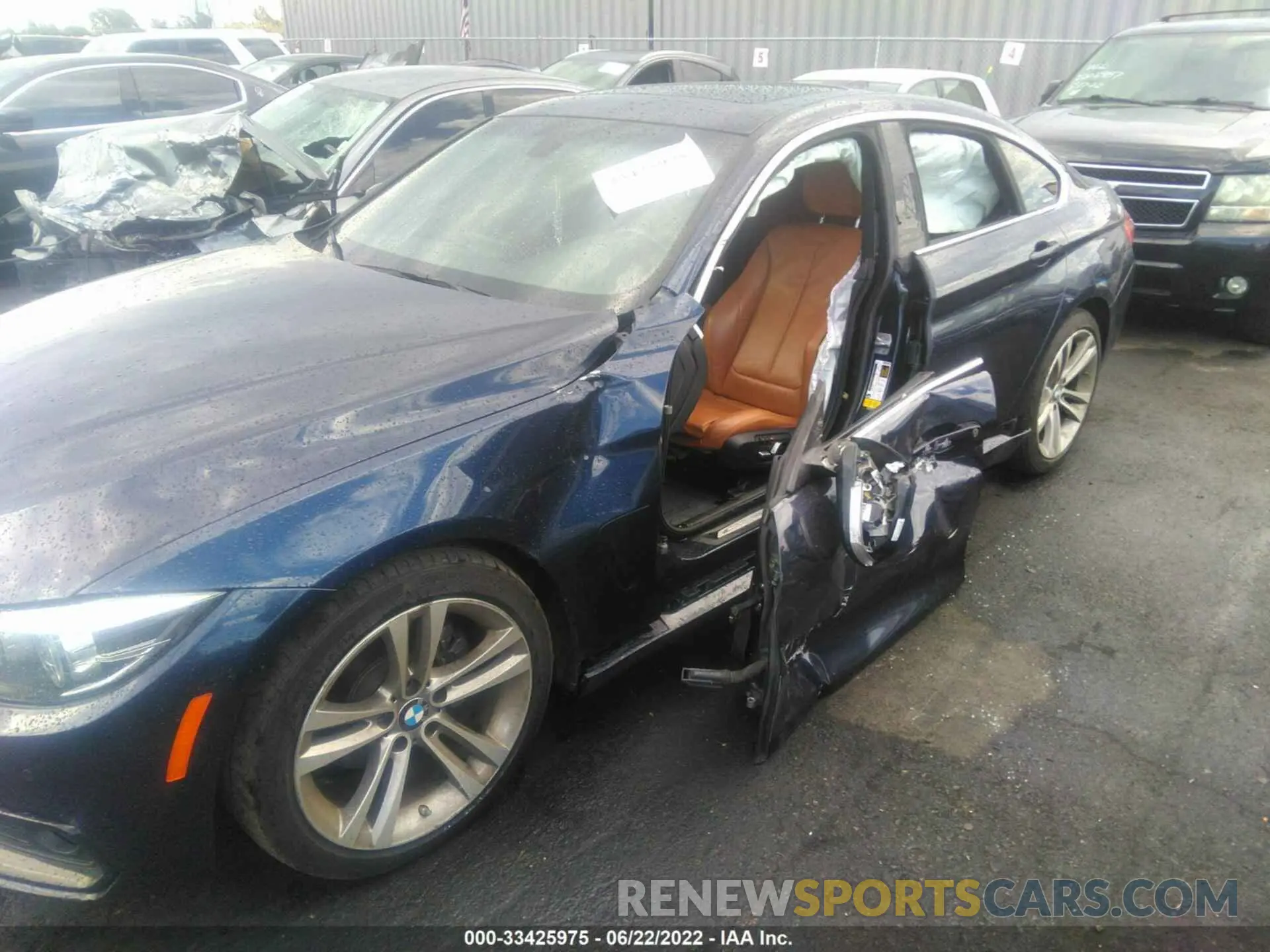 6 fotografías del automóvil dañado WBA4J1C53KBM18231 BMW 4 SERIES 2019