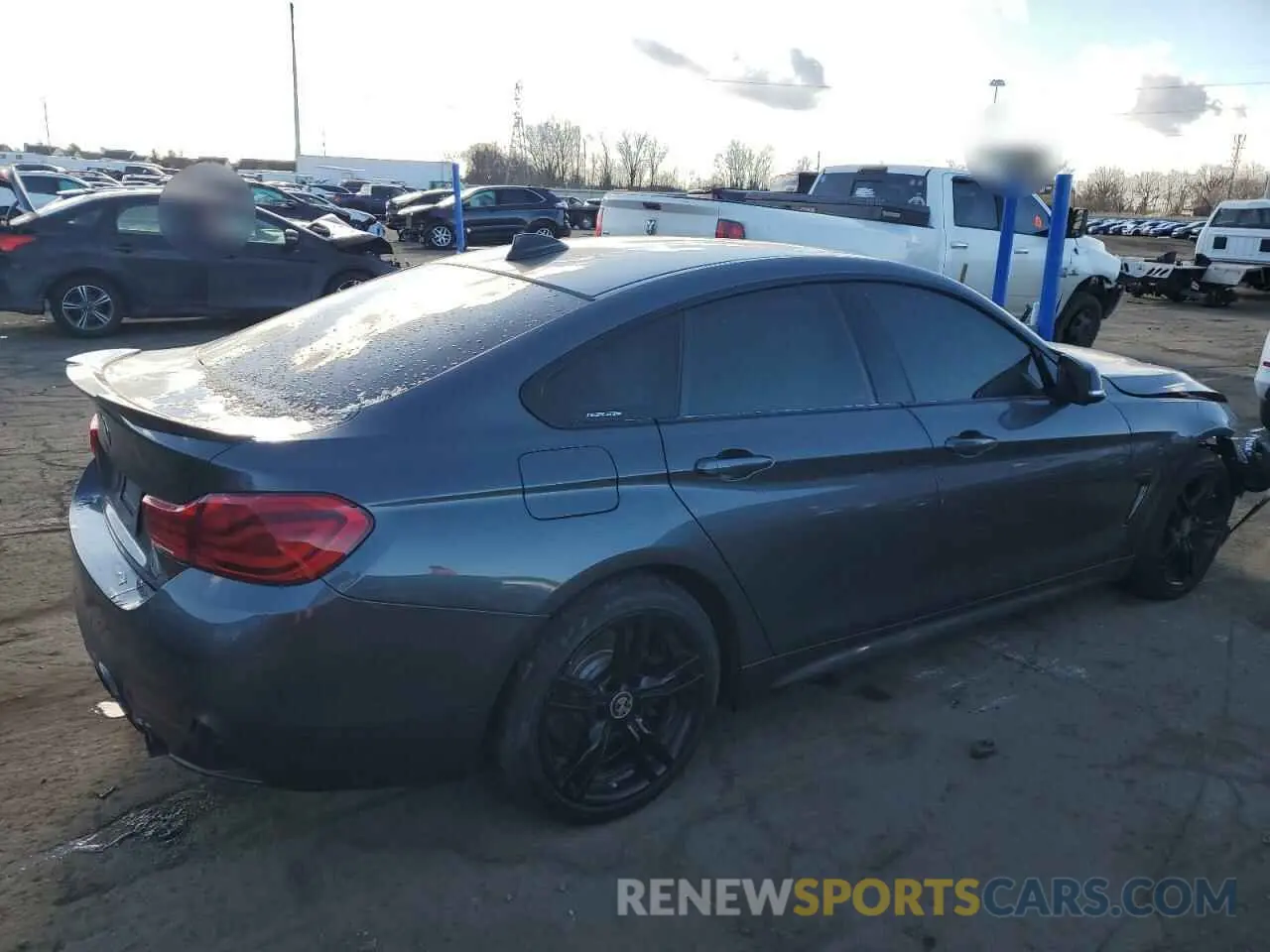 3 fotografías del automóvil dañado WBA4J7C58KBM74636 BMW 4 SERIES 2019
