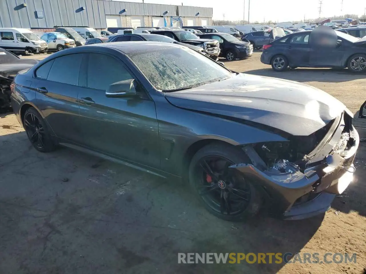 4 fotografías del automóvil dañado WBA4J7C58KBM74636 BMW 4 SERIES 2019
