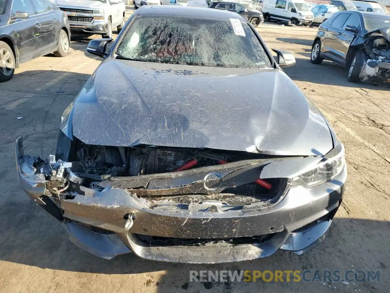 5 fotografías del automóvil dañado WBA4J7C58KBM74636 BMW 4 SERIES 2019