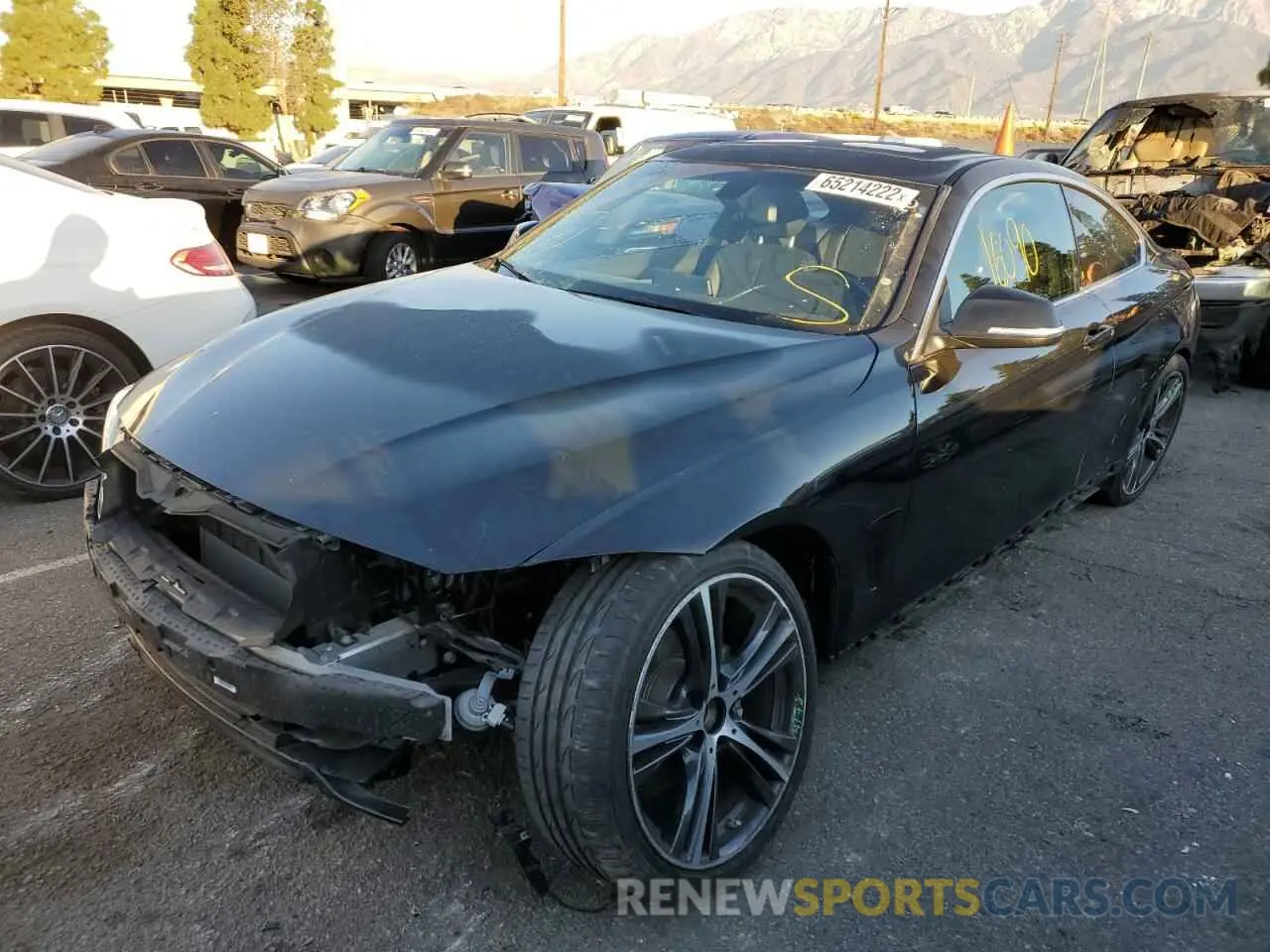 2 fotografías del automóvil dañado WBA4W3C52KAF91972 BMW 4 SERIES 2019