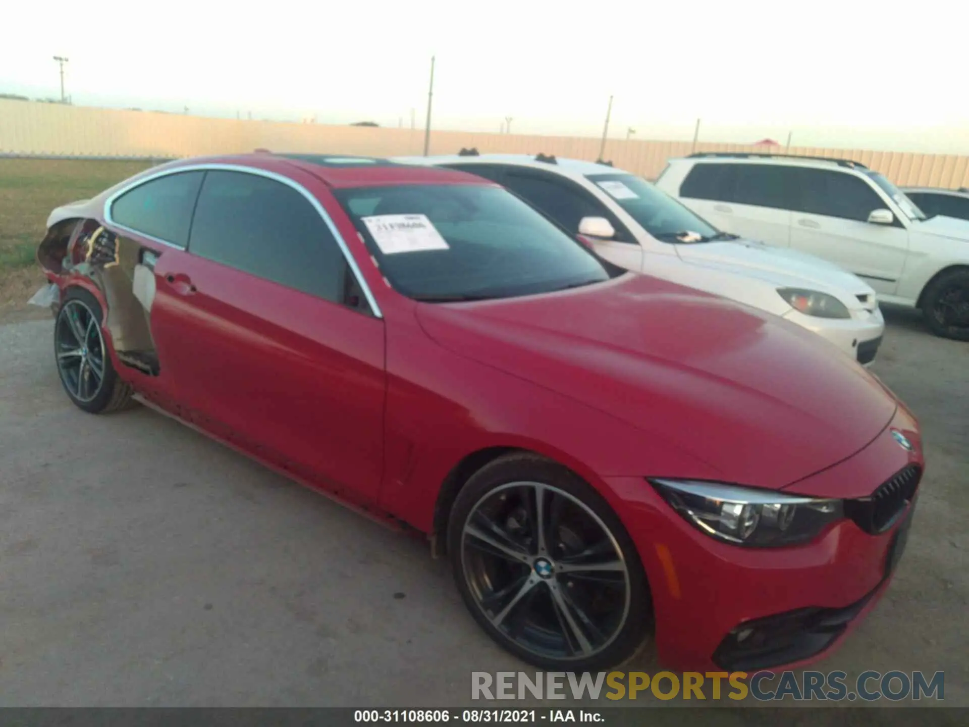 1 fotografías del automóvil dañado WBA4W3C52KAF93530 BMW 4 SERIES 2019