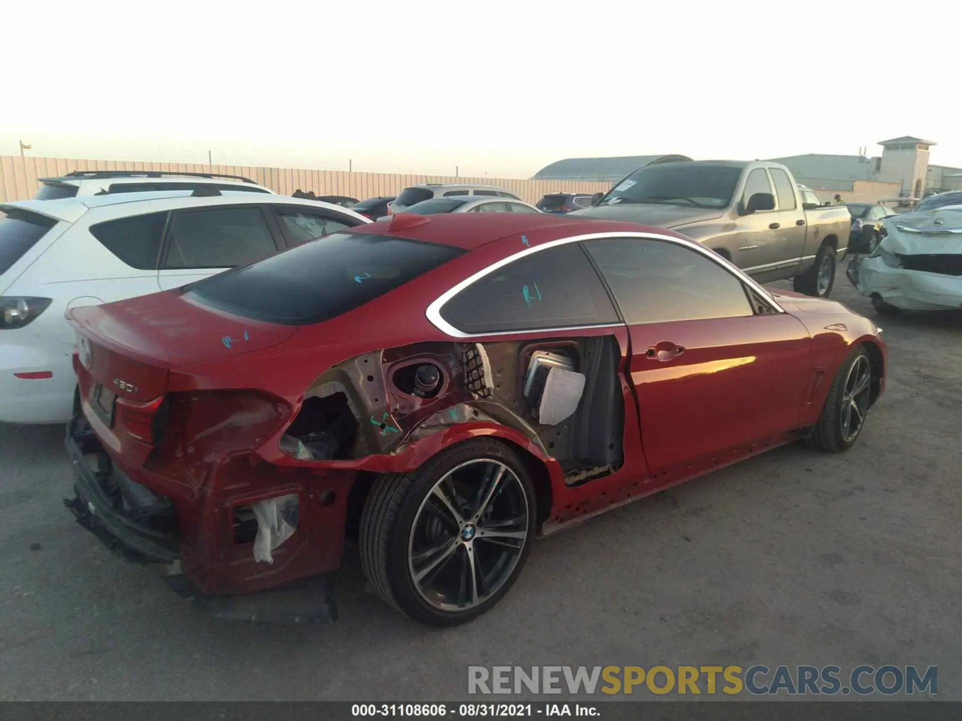 4 fotografías del automóvil dañado WBA4W3C52KAF93530 BMW 4 SERIES 2019