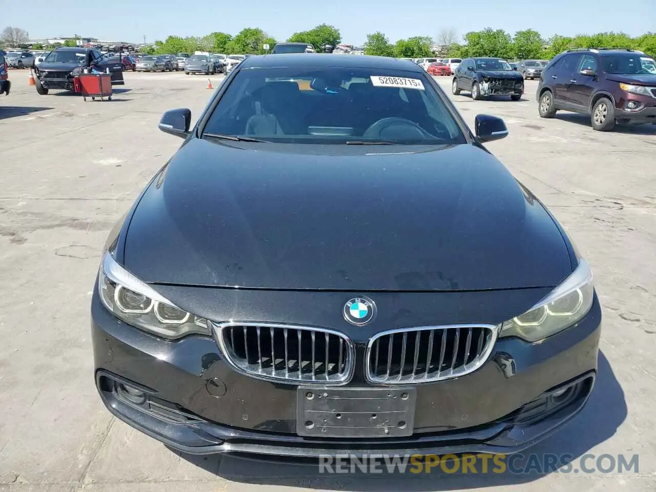 5 fotografías del automóvil dañado WBA4W3C5XKAF93274 BMW 4 SERIES 2019