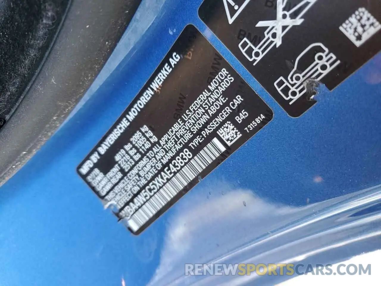 12 fotografías del automóvil dañado WBA4W5C5XKAE43838 BMW 4 SERIES 2019