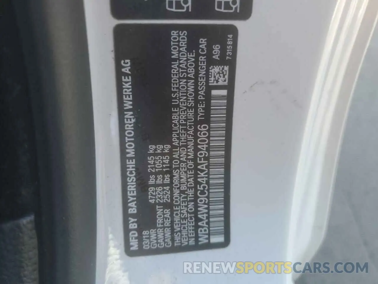 12 fotografías del automóvil dañado WBA4W9C54KAF94066 BMW 4 SERIES 2019