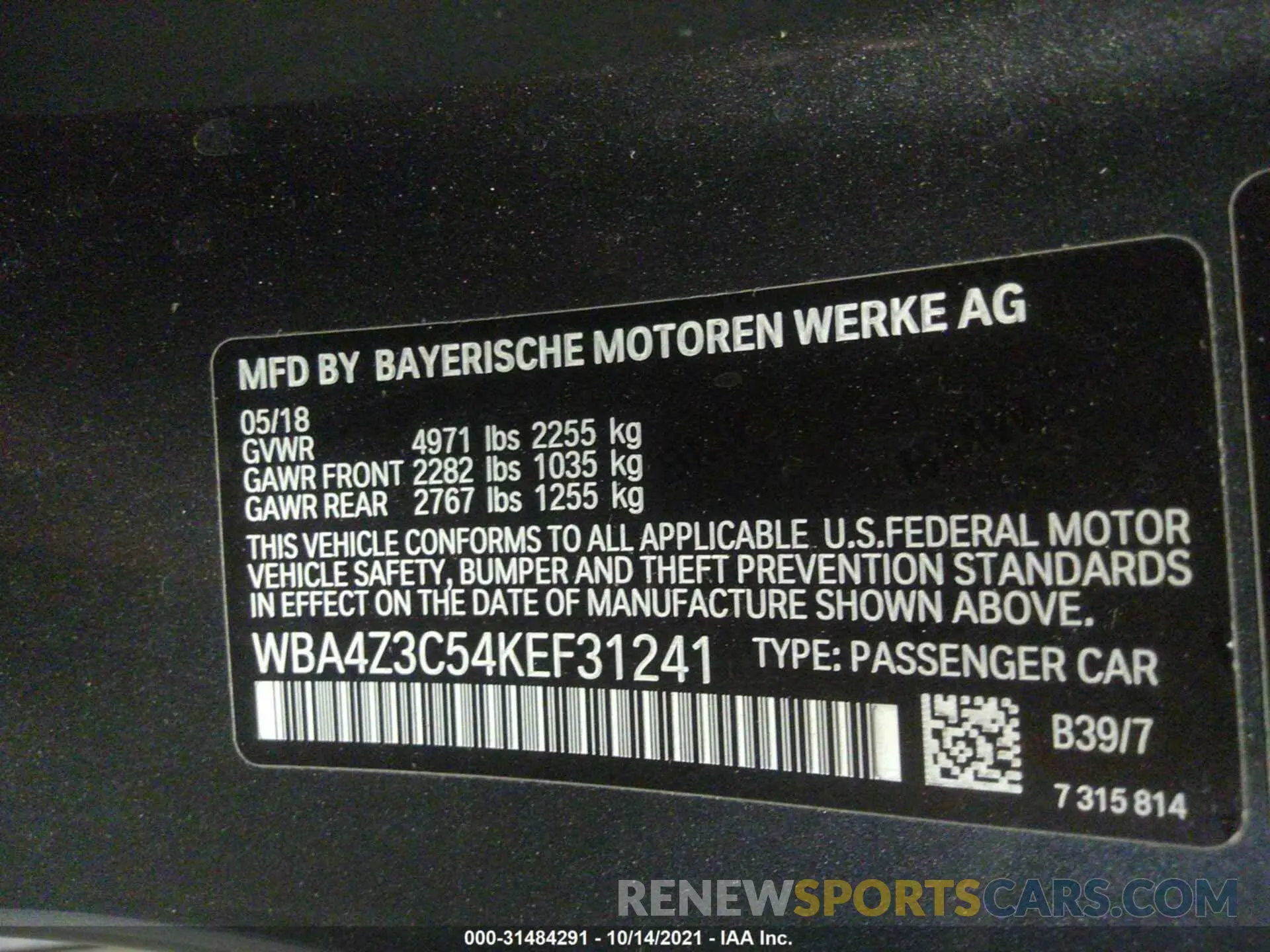 9 fotografías del automóvil dañado WBA4Z3C54KEF31241 BMW 4 SERIES 2019