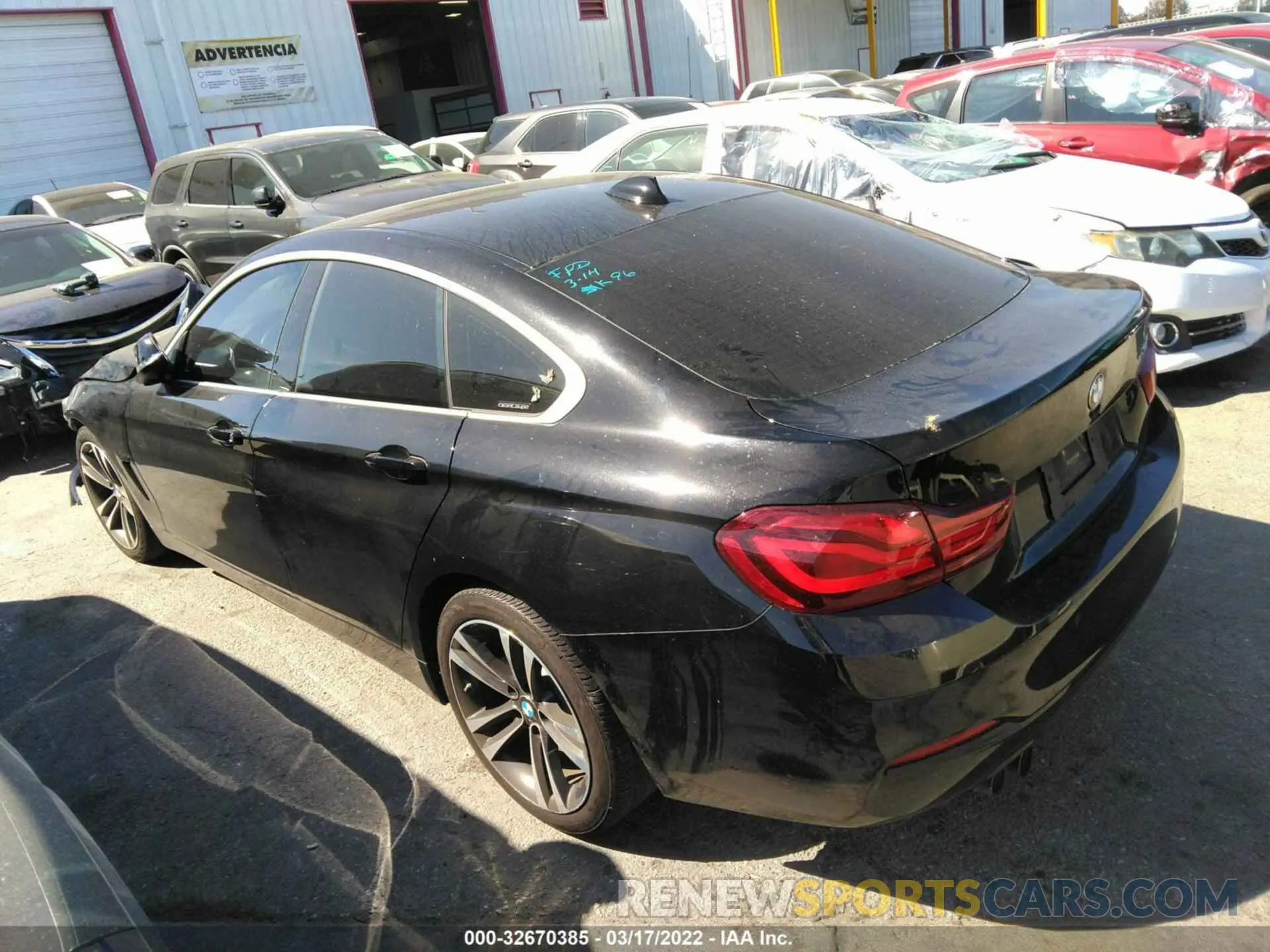 3 fotografías del automóvil dañado WBA4J1C00LCD38470 BMW 4 SERIES 2020
