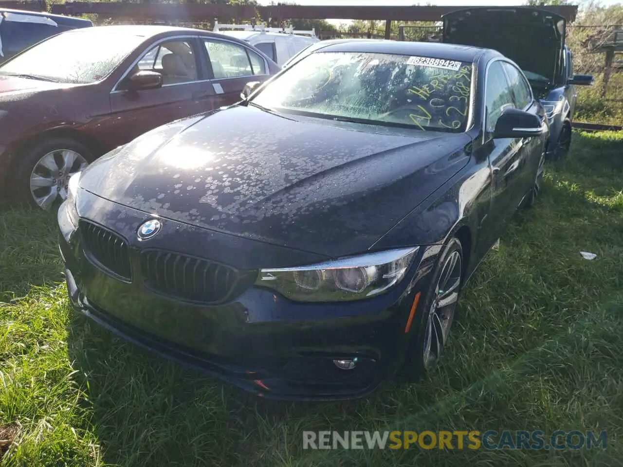 2 fotografías del automóvil dañado WBA4J1C02LCE28400 BMW 4 SERIES 2020