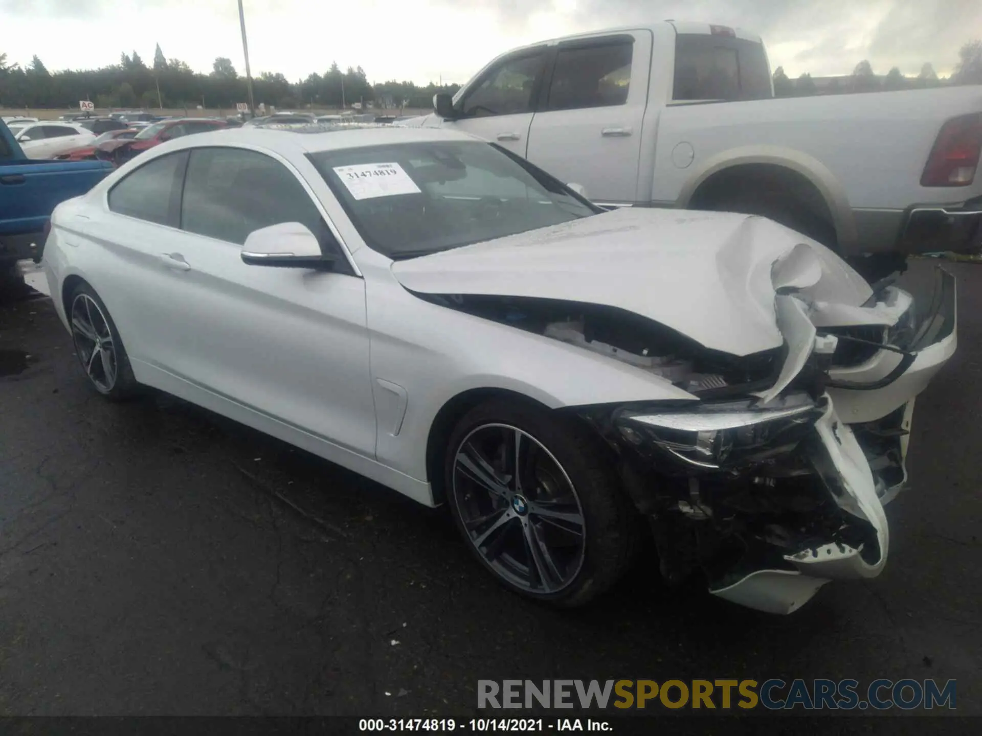 1 fotografías del automóvil dañado WBA4W9C0XLFJ51183 BMW 4 SERIES 2020