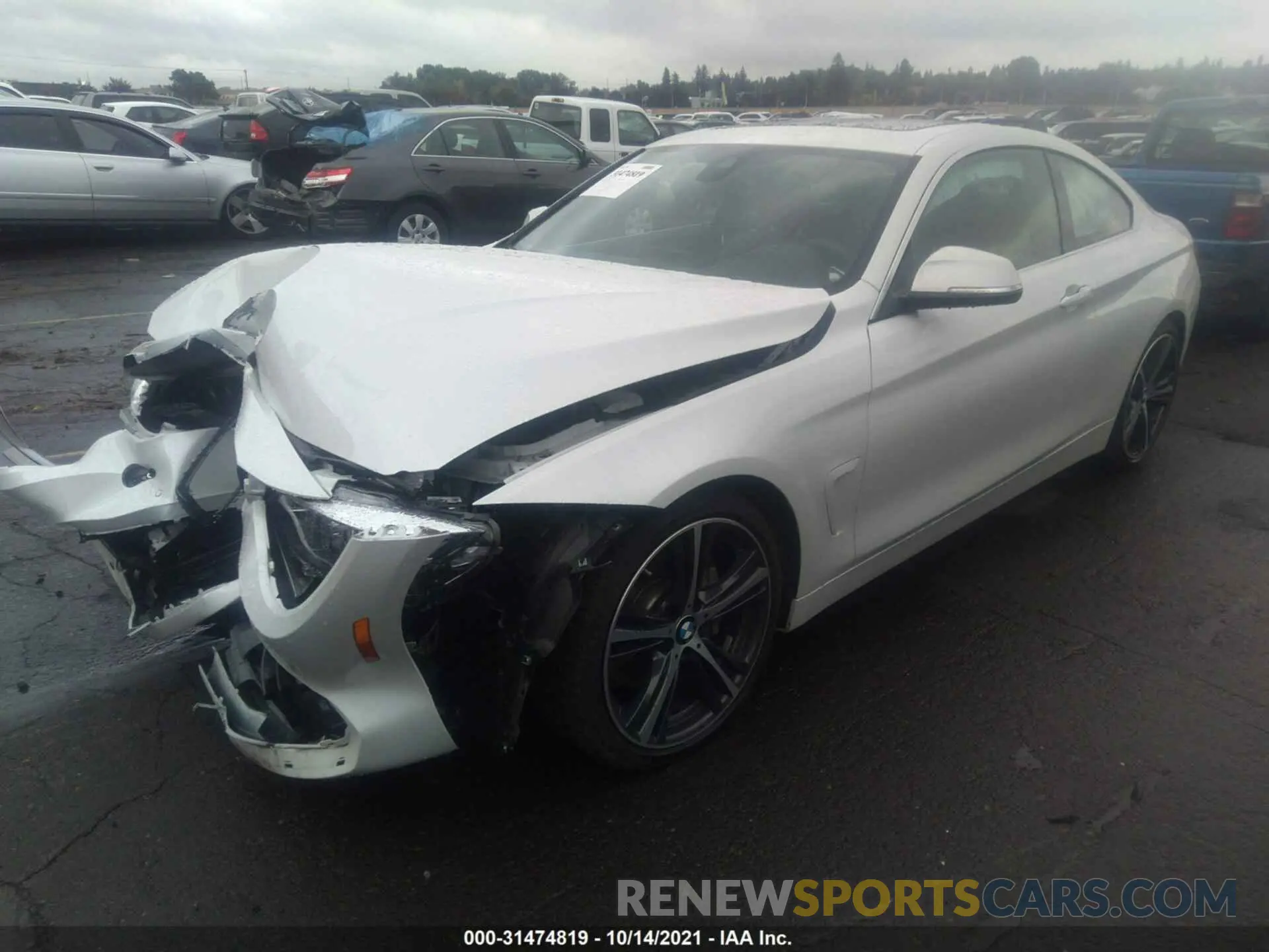 2 fotografías del automóvil dañado WBA4W9C0XLFJ51183 BMW 4 SERIES 2020