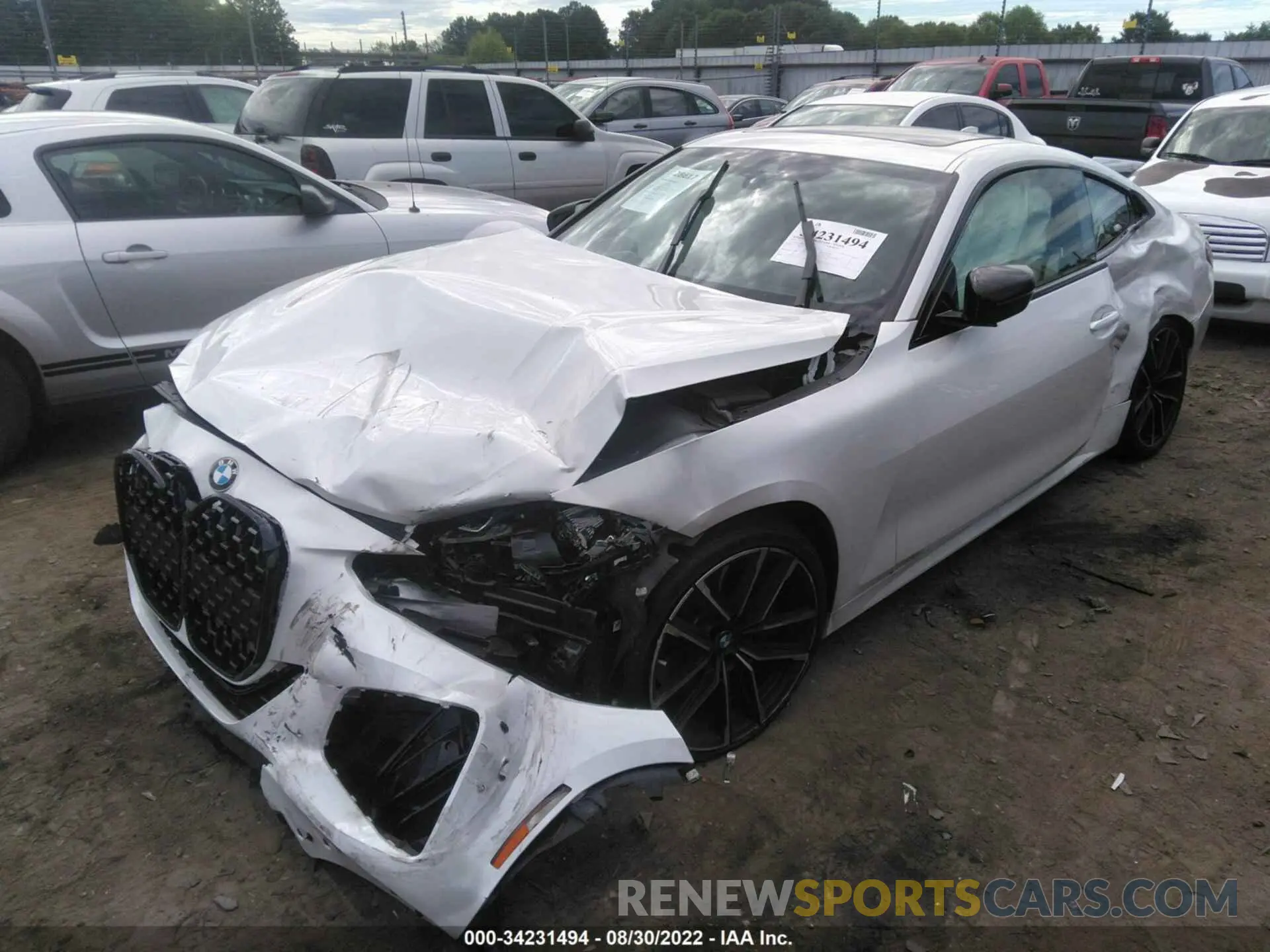 2 fotografías del automóvil dañado WBA53AP00MCF74661 BMW 4 SERIES 2021